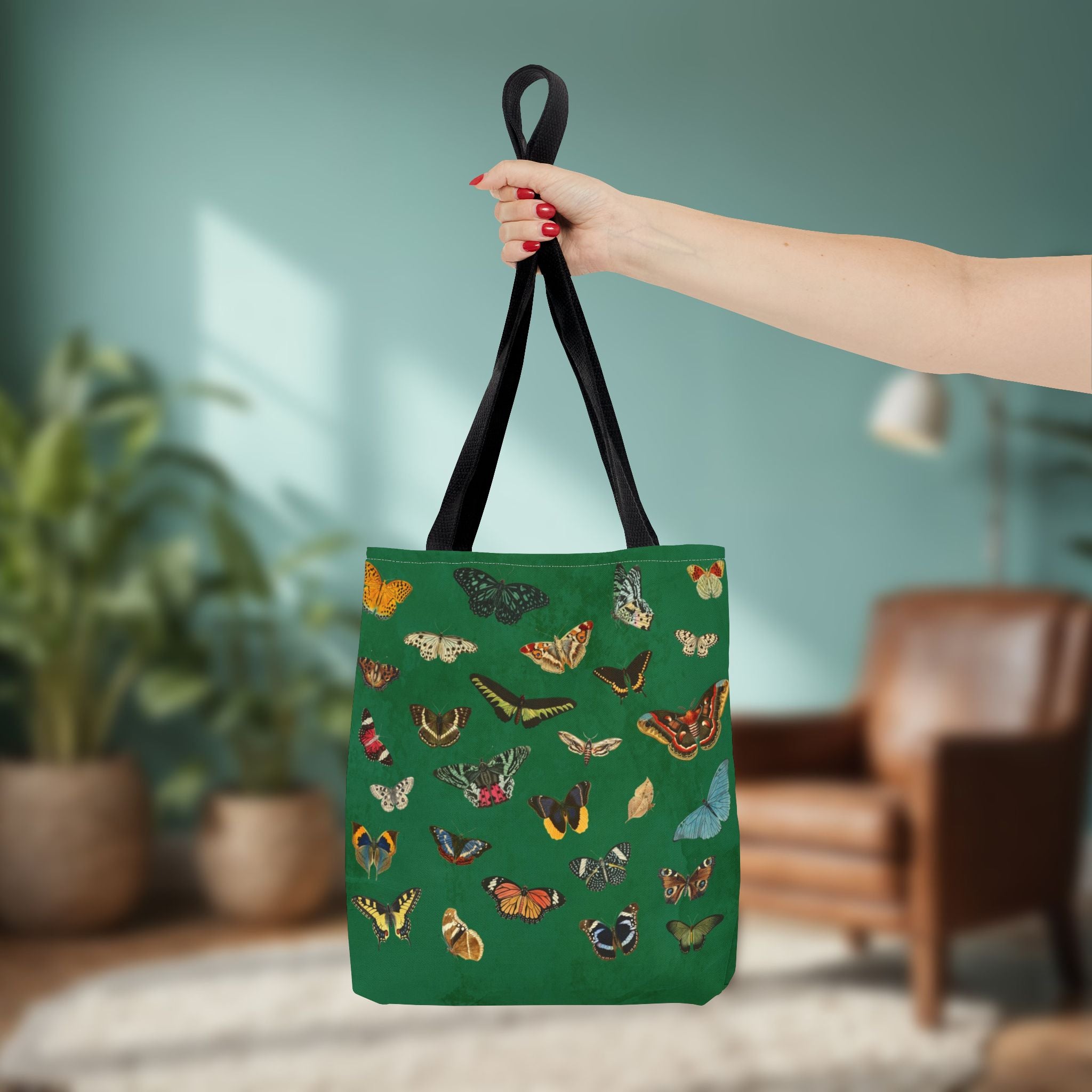 Butterfly and Moth Verdant Green Tote Bag