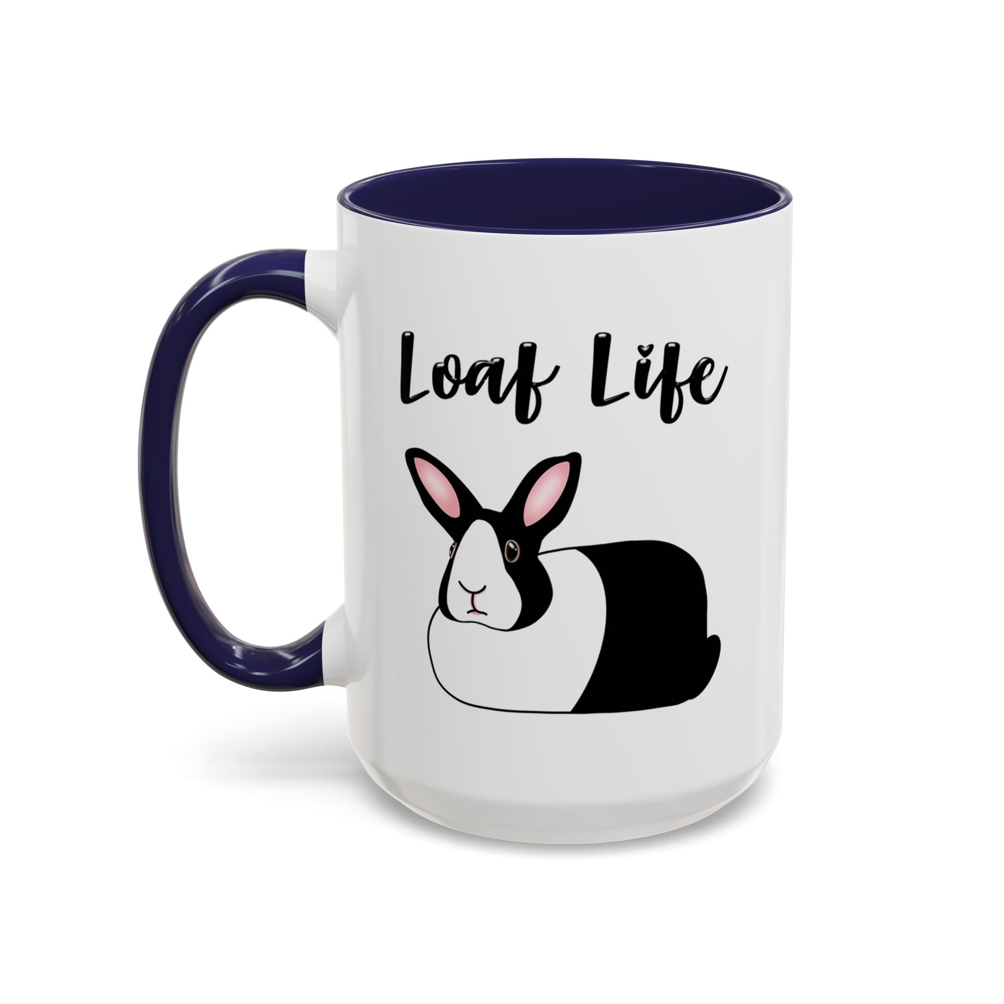 Loaf Life Dutch Rabbit Coffee Mug | 11oz & 15oz Ceramic Black Dutch Accent Mug