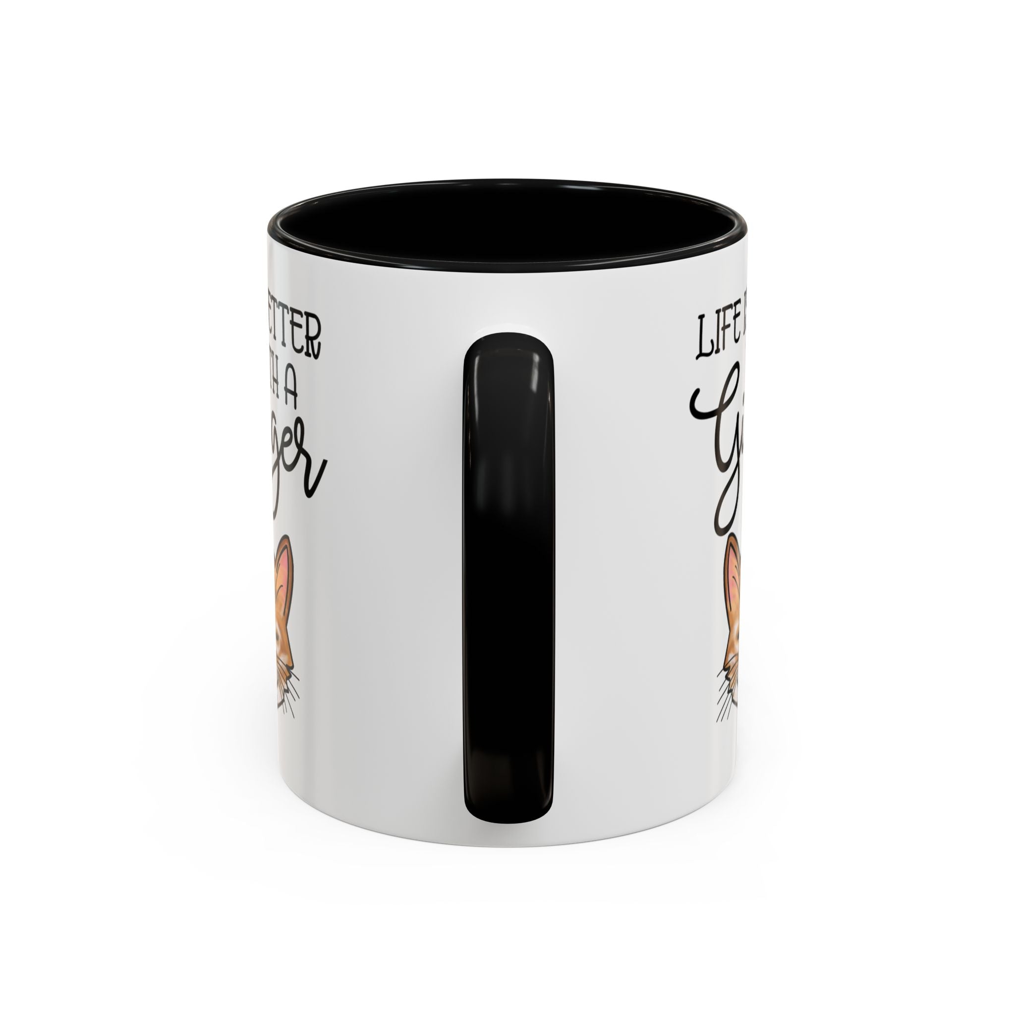 Ginger Cat Coffee Mug | "Life Is Better With a Ginger" Accent Mug