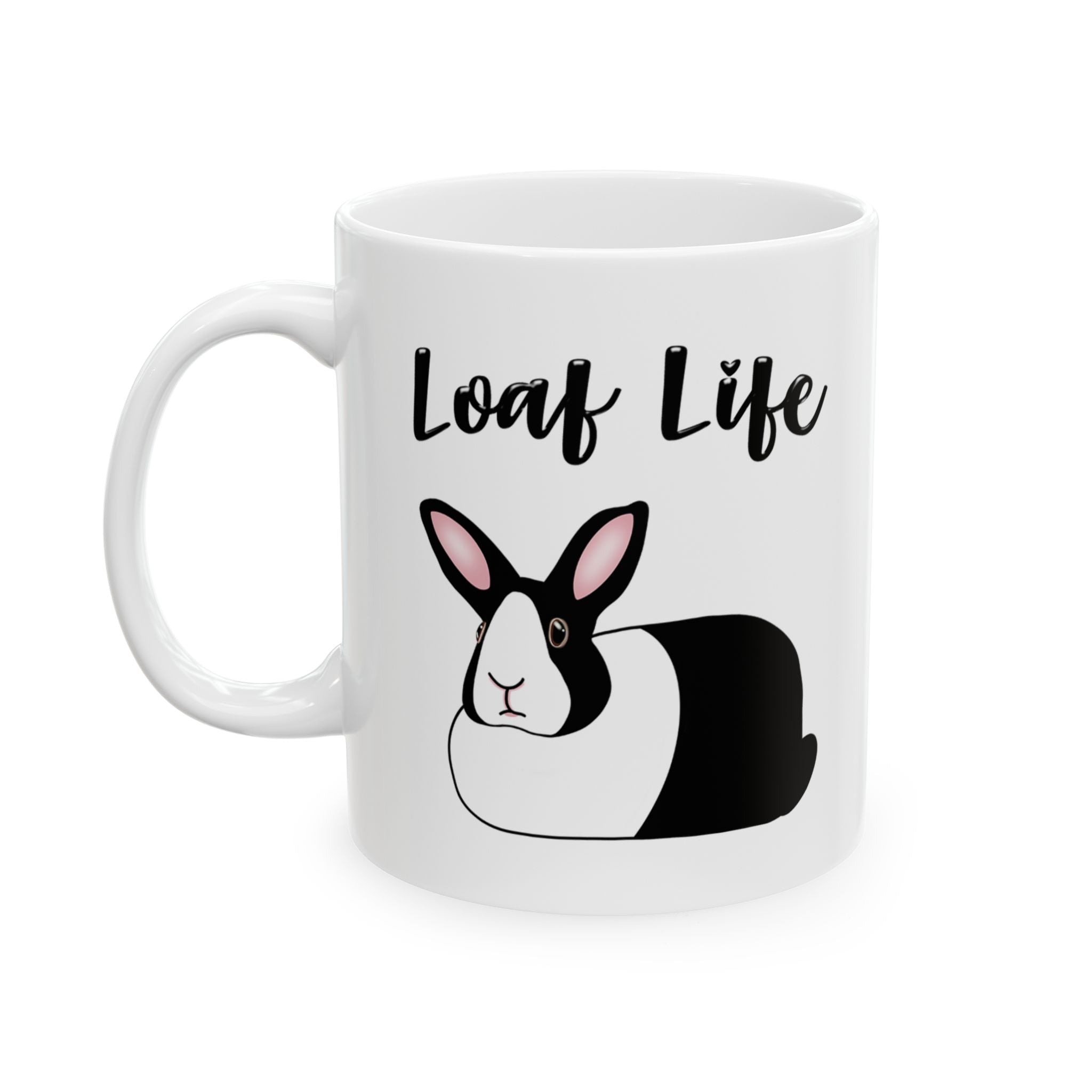 Loaf Life Dutch Rabbit Coffee Mug | 11oz & 15oz Ceramic Black Dutch