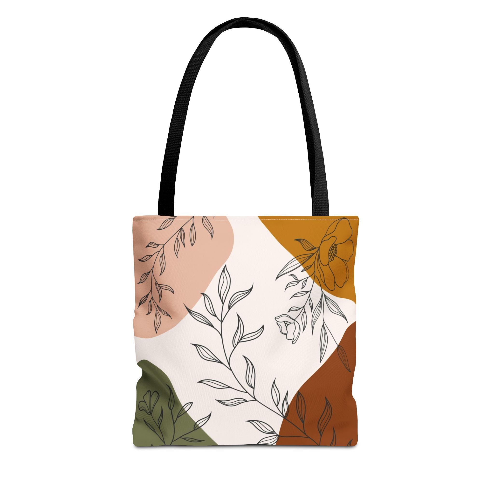 Abstract Floral Line Art Tote Bag | Minimal Botanical Illustration