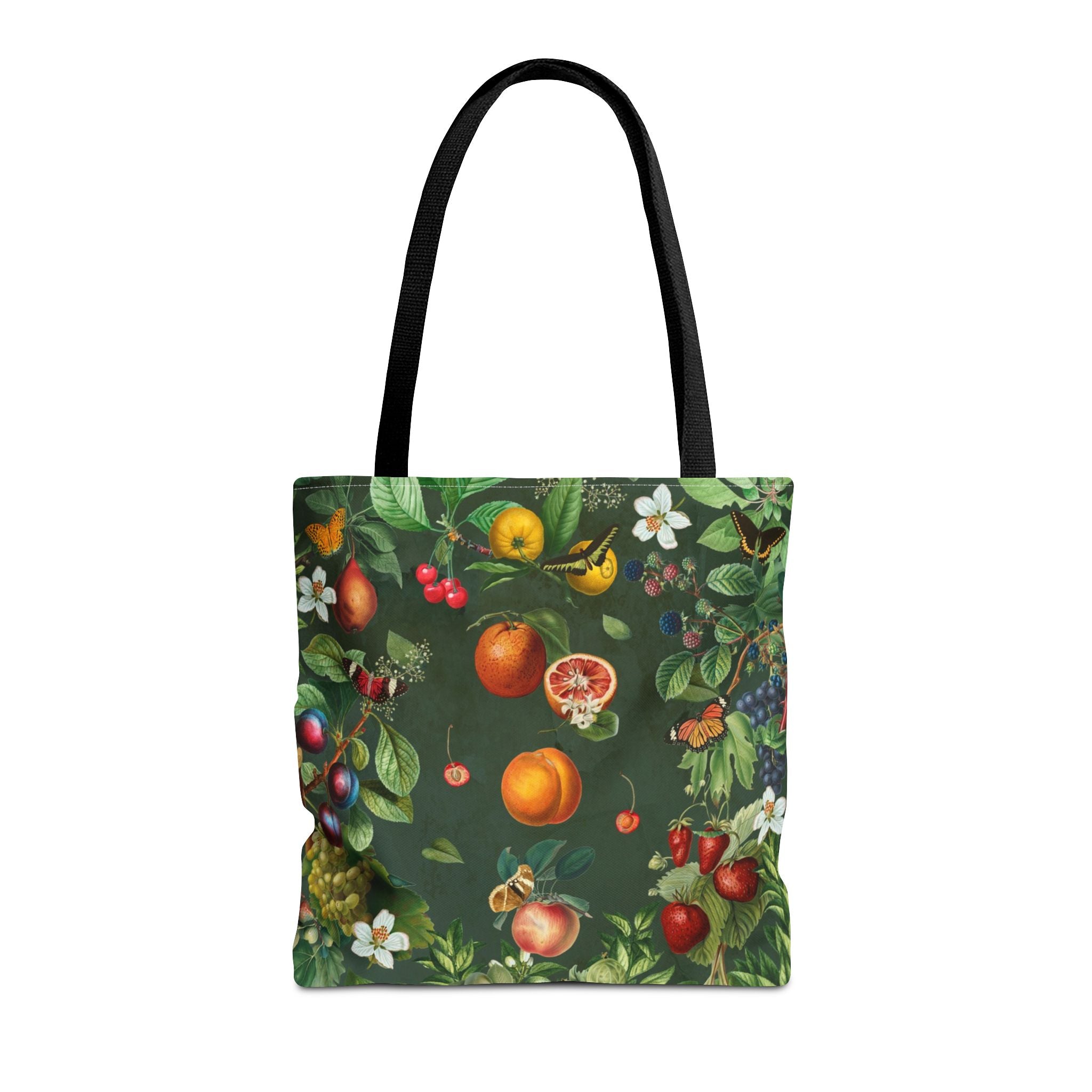 Cottagecore Fruit Garden Tote Bag — Vintage Floral & Orchard