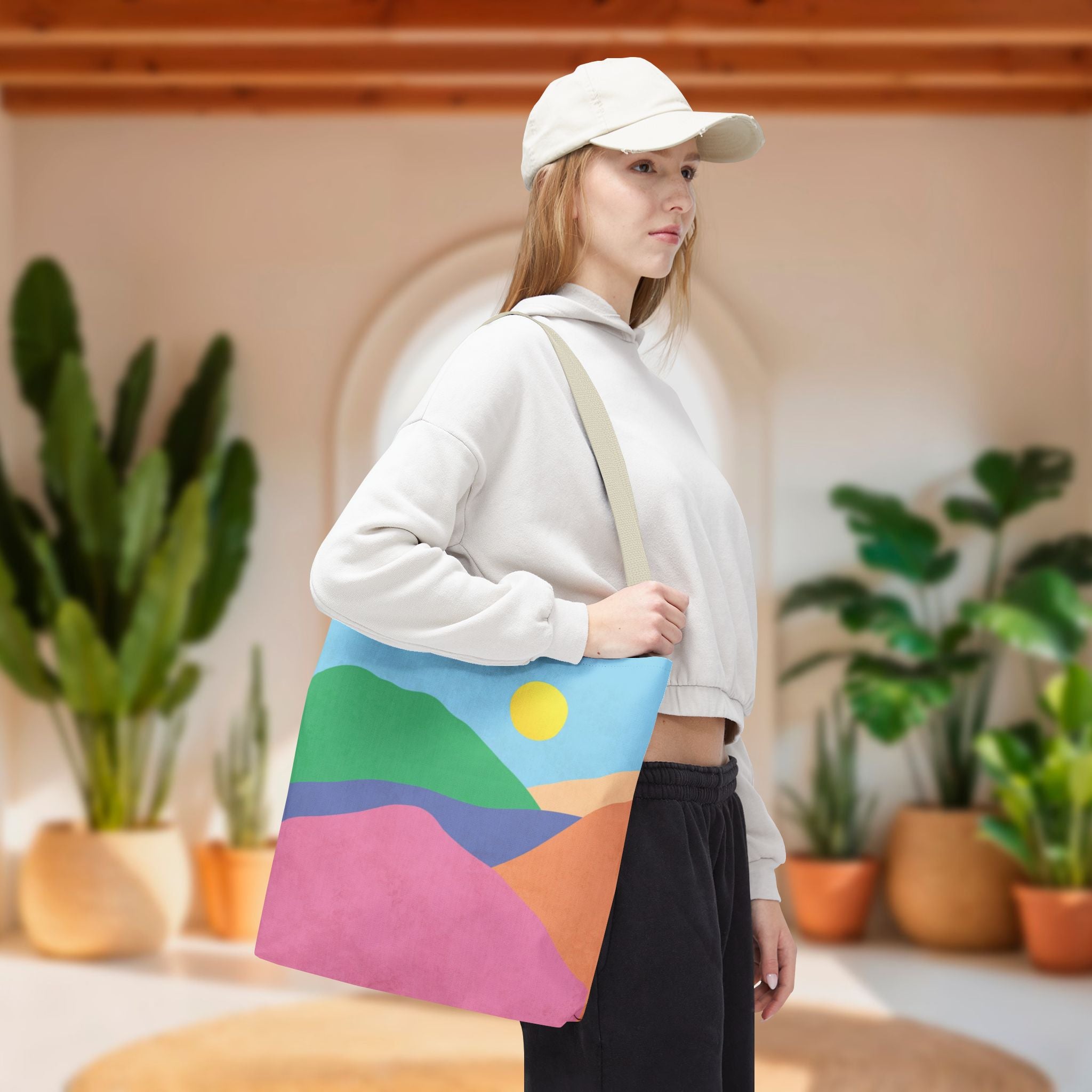 Mountain Desert Pastel Tote Bag