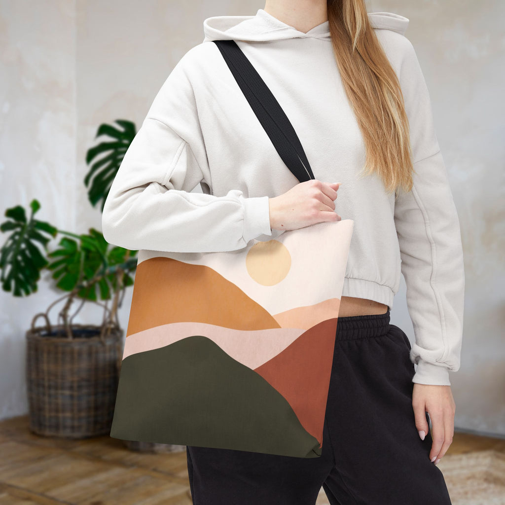 Mountain Desert  Tote Bag | Terracotta Olive Green