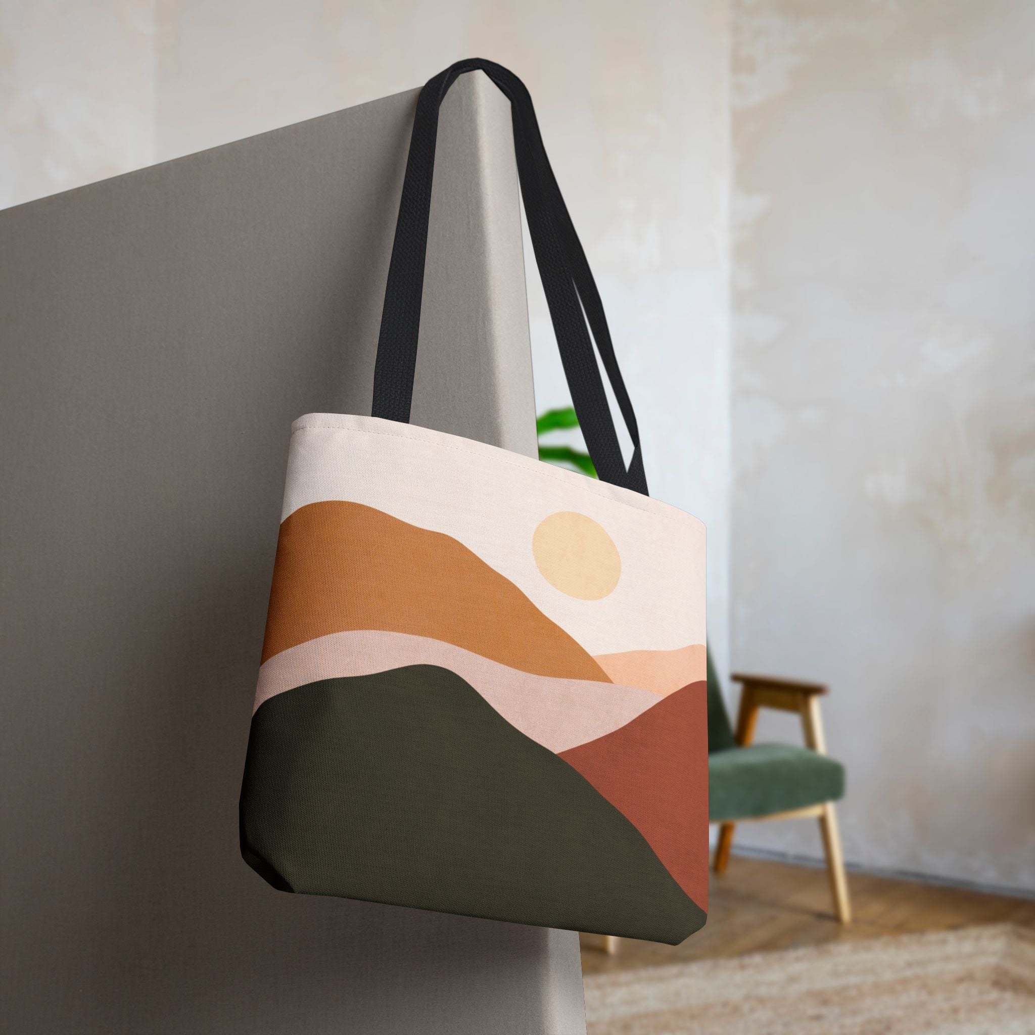 Mountain Desert  Tote Bag | Terracotta Olive Green