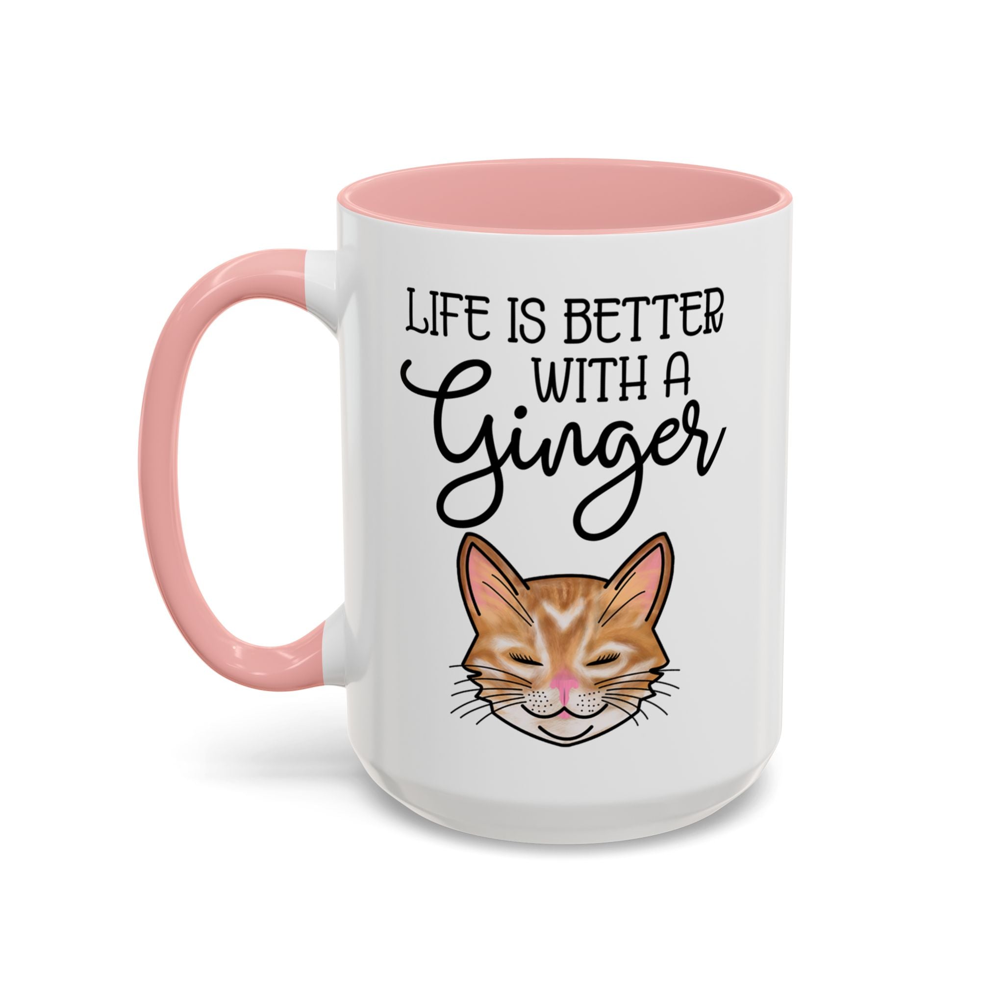 Ginger Cat Coffee Mug | "Life Is Better With a Ginger" Accent Mug
