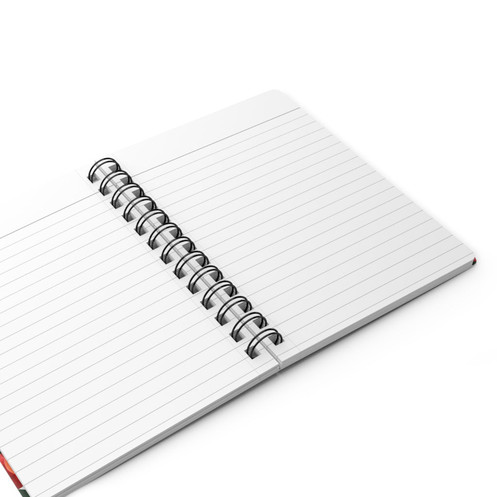 Cherry Green Checkered Spiral Laminated Journal Notebook