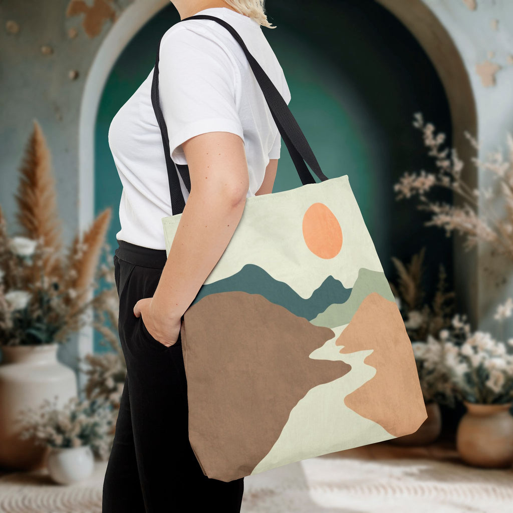 Muted Desert Tote Bag | Abstract Desert Landscape