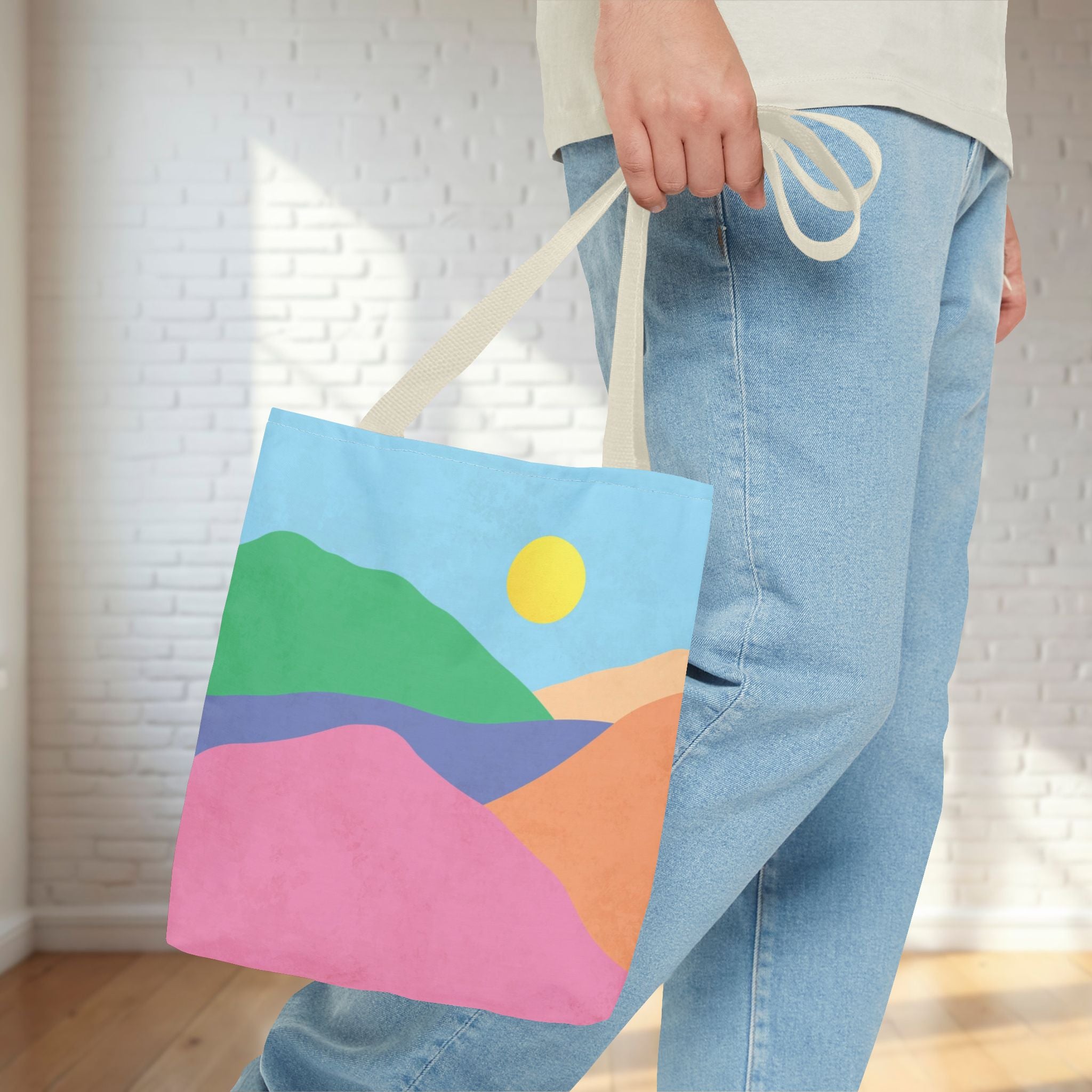 Mountain Desert Pastel Tote Bag