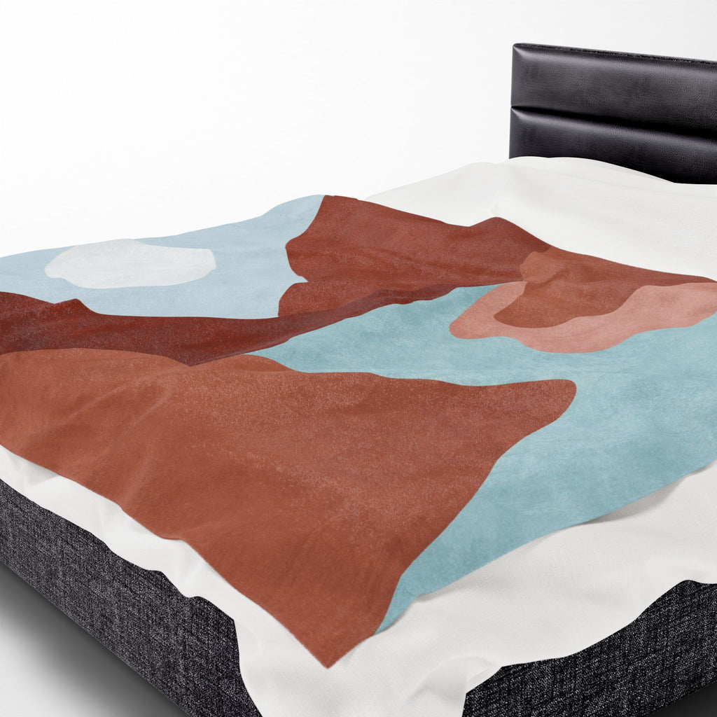 Mountain Stream Velveteen Plush Blanket