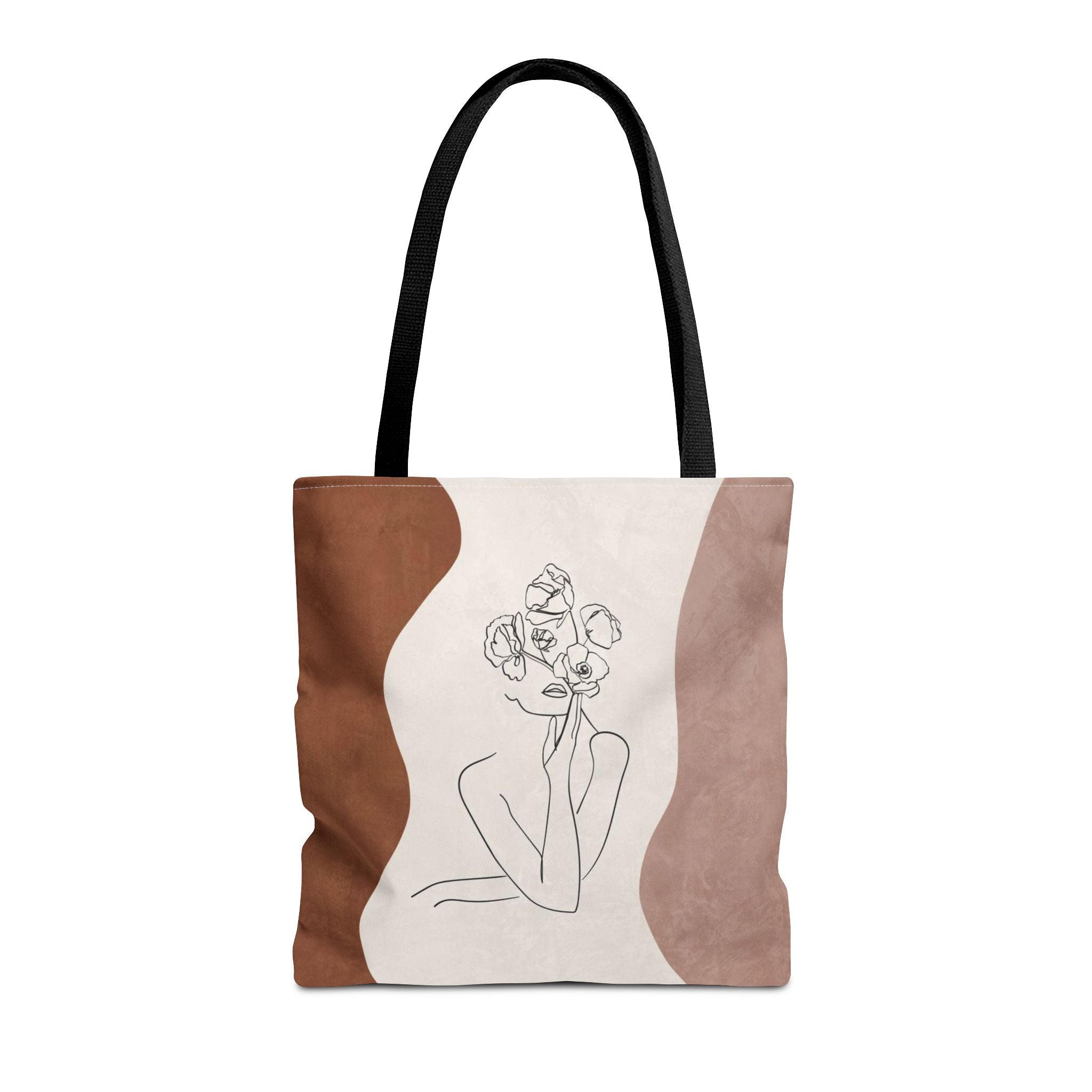 Abstract Woman Line Art Minimalist Tote Bag — Minimalist Line Drawing Tote