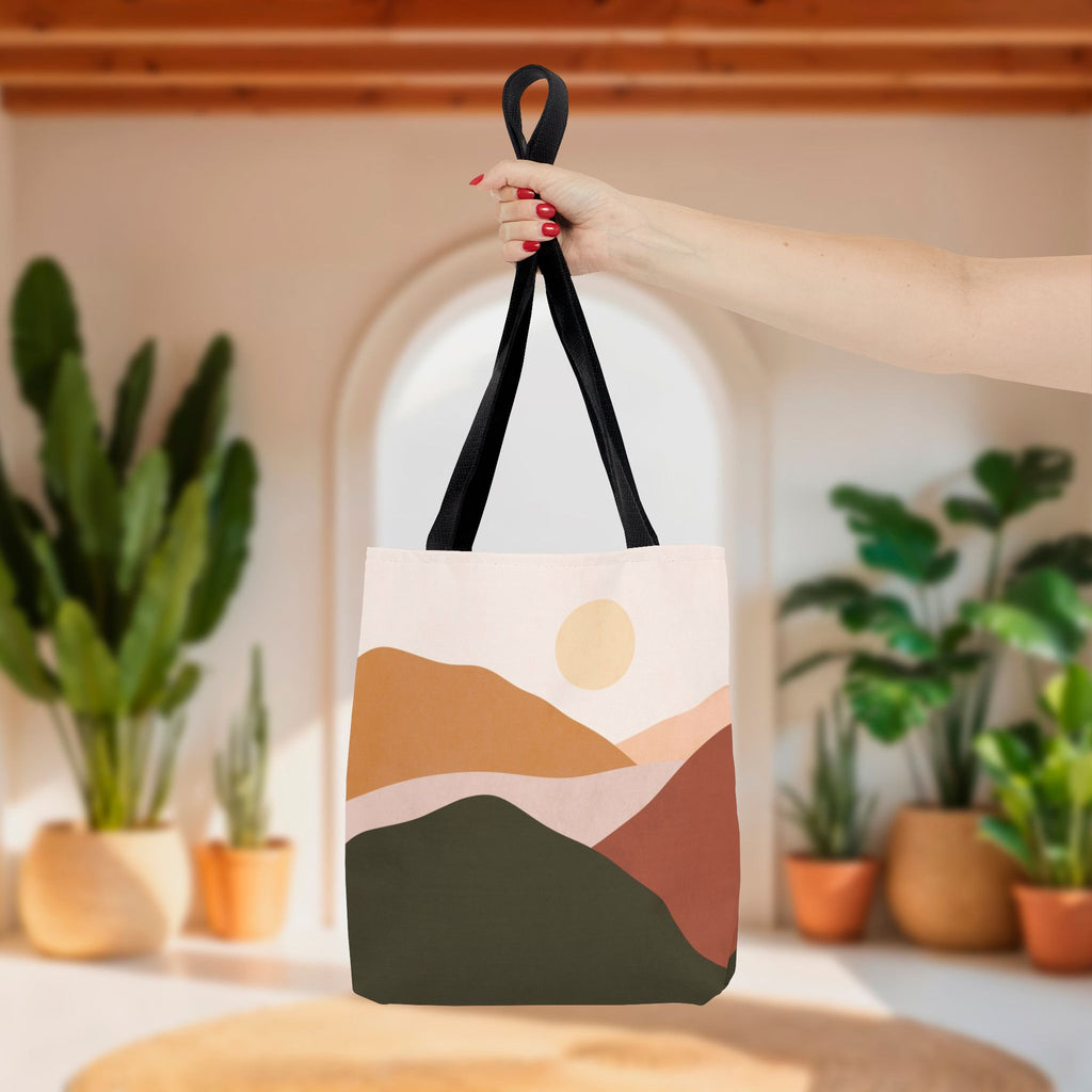 Mountain Desert  Tote Bag | Terracotta Olive Green