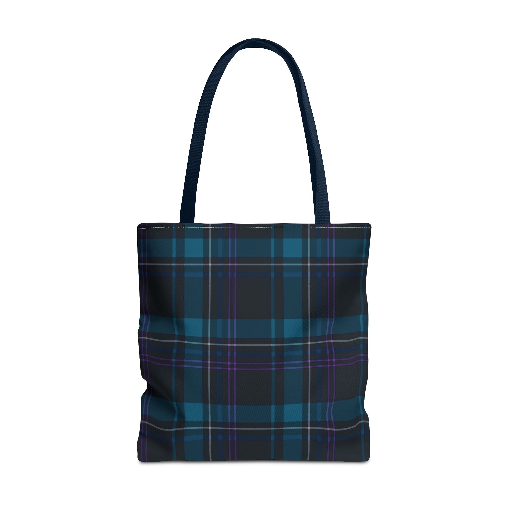 Tartan Plaid Tote Bag | Teal Navy Purple