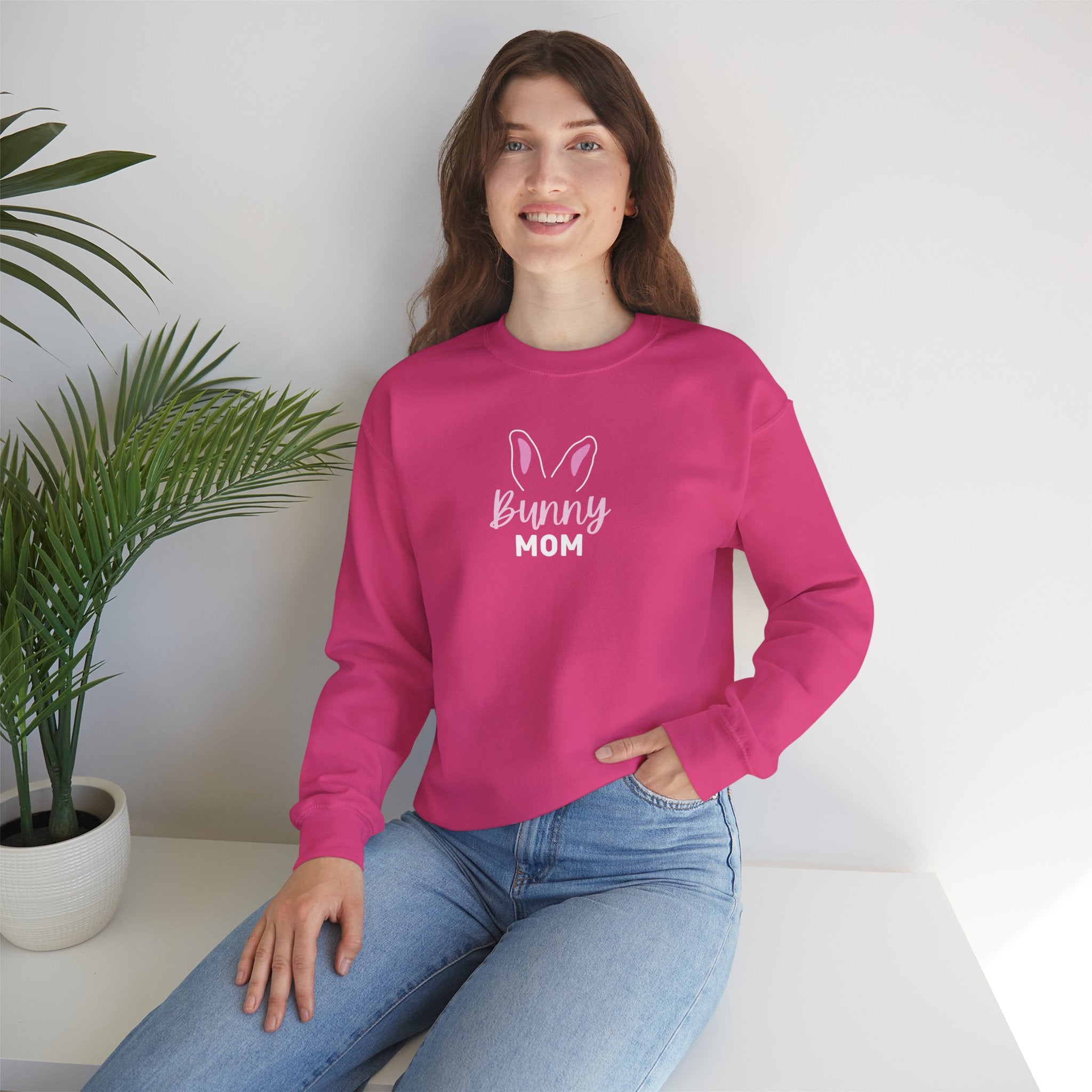 Bunny Mom Crewneck Sweatshirt | Bunny Ears Graphic