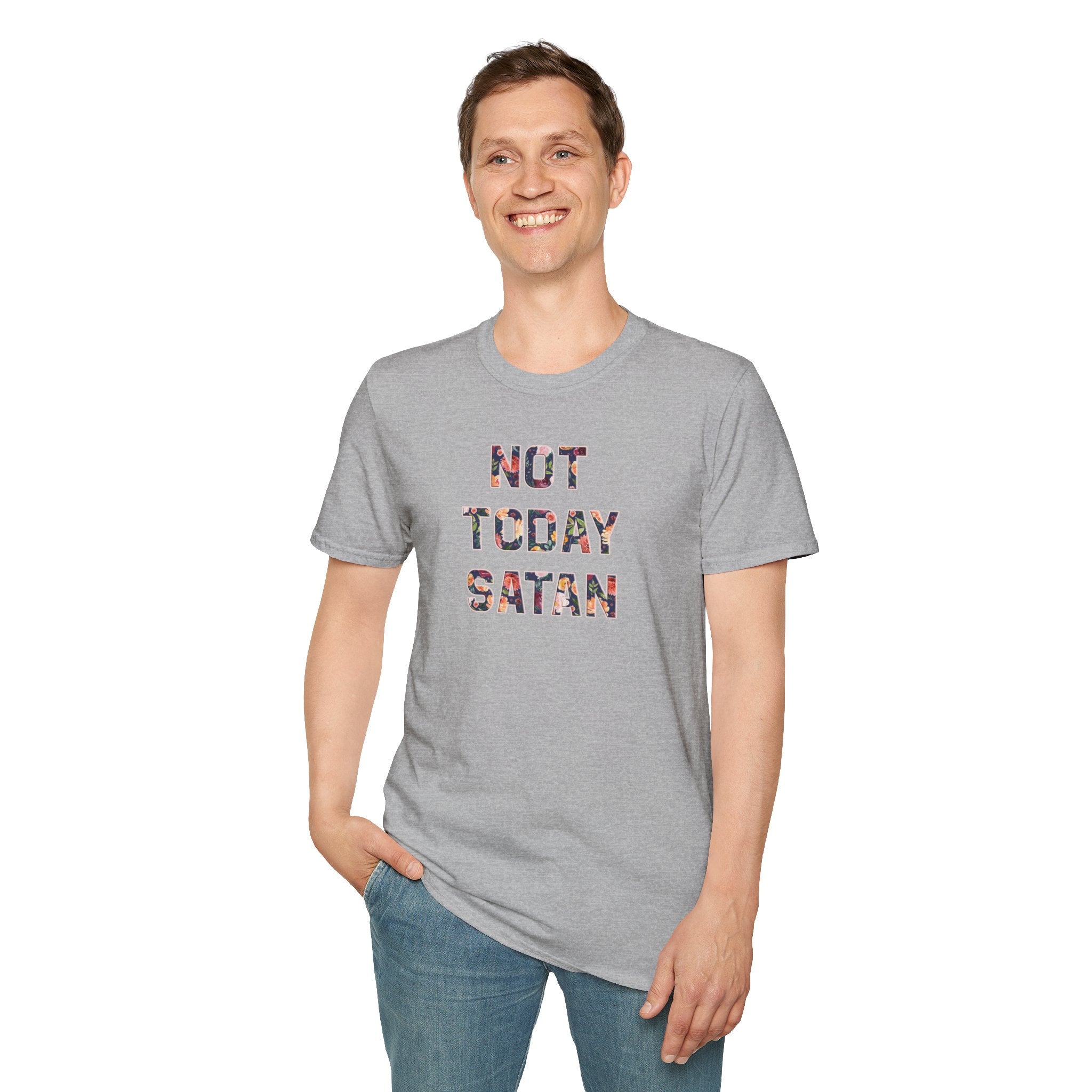 Not Today Satan Unisex Softstyle T-Shirt
