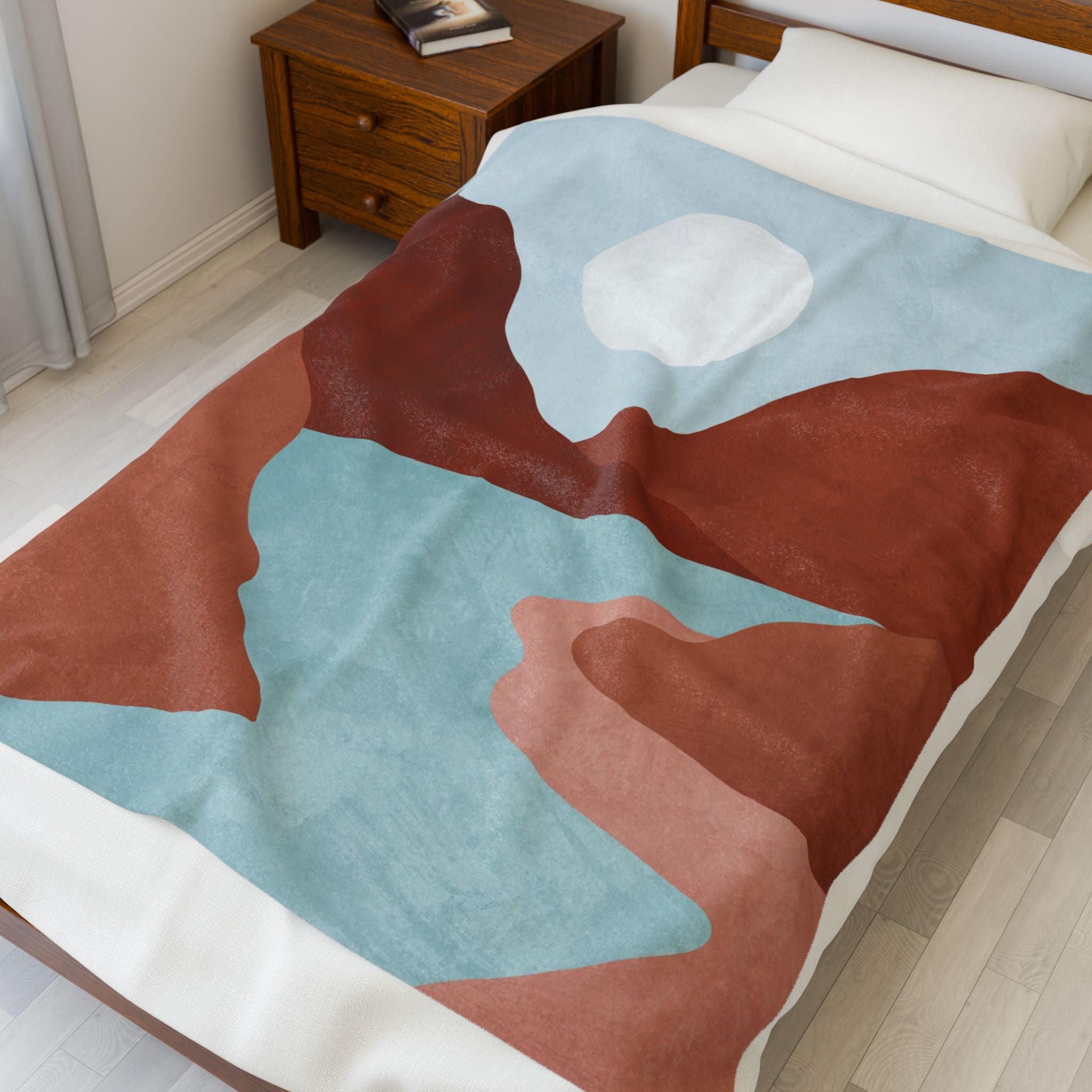 Mountain Stream Velveteen Plush Blanket