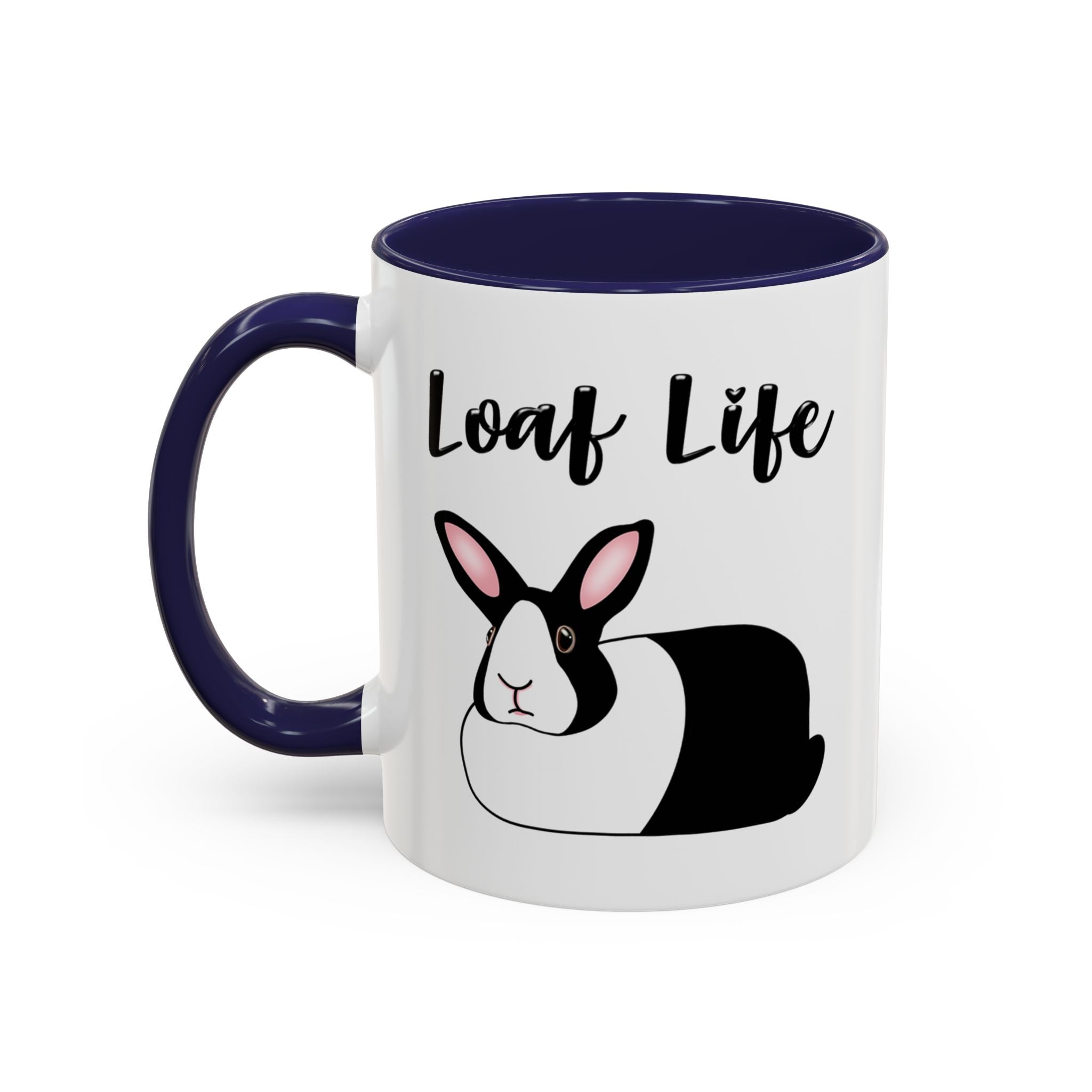 Loaf Life Dutch Rabbit Coffee Mug | 11oz & 15oz Ceramic Black Dutch Accent Mug