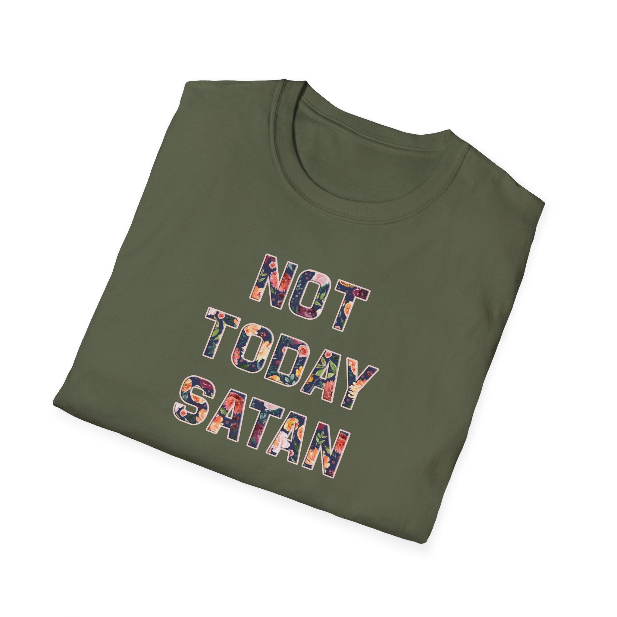 Not Today Satan Unisex Softstyle T-Shirt