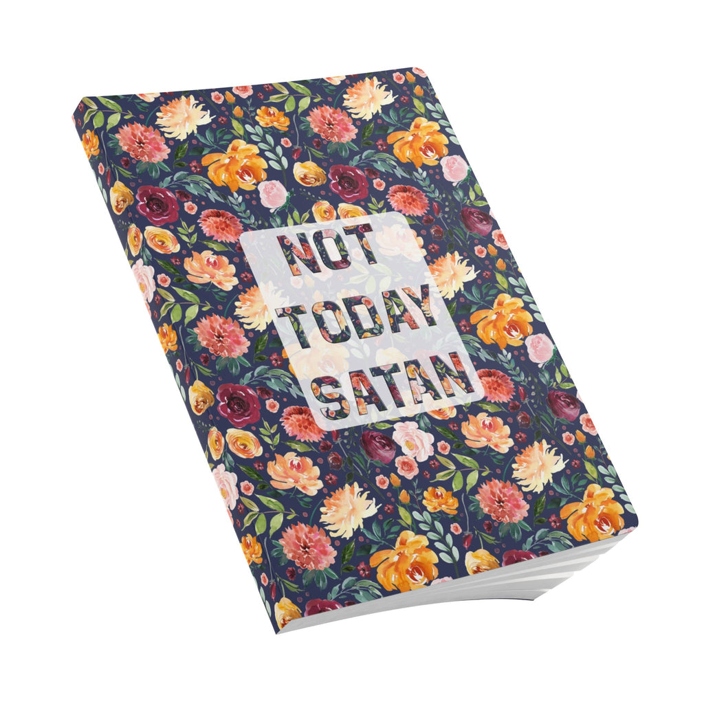 Not Today Satan Softcover Journal | Floral Notebook for Daily Affirmations & Gift