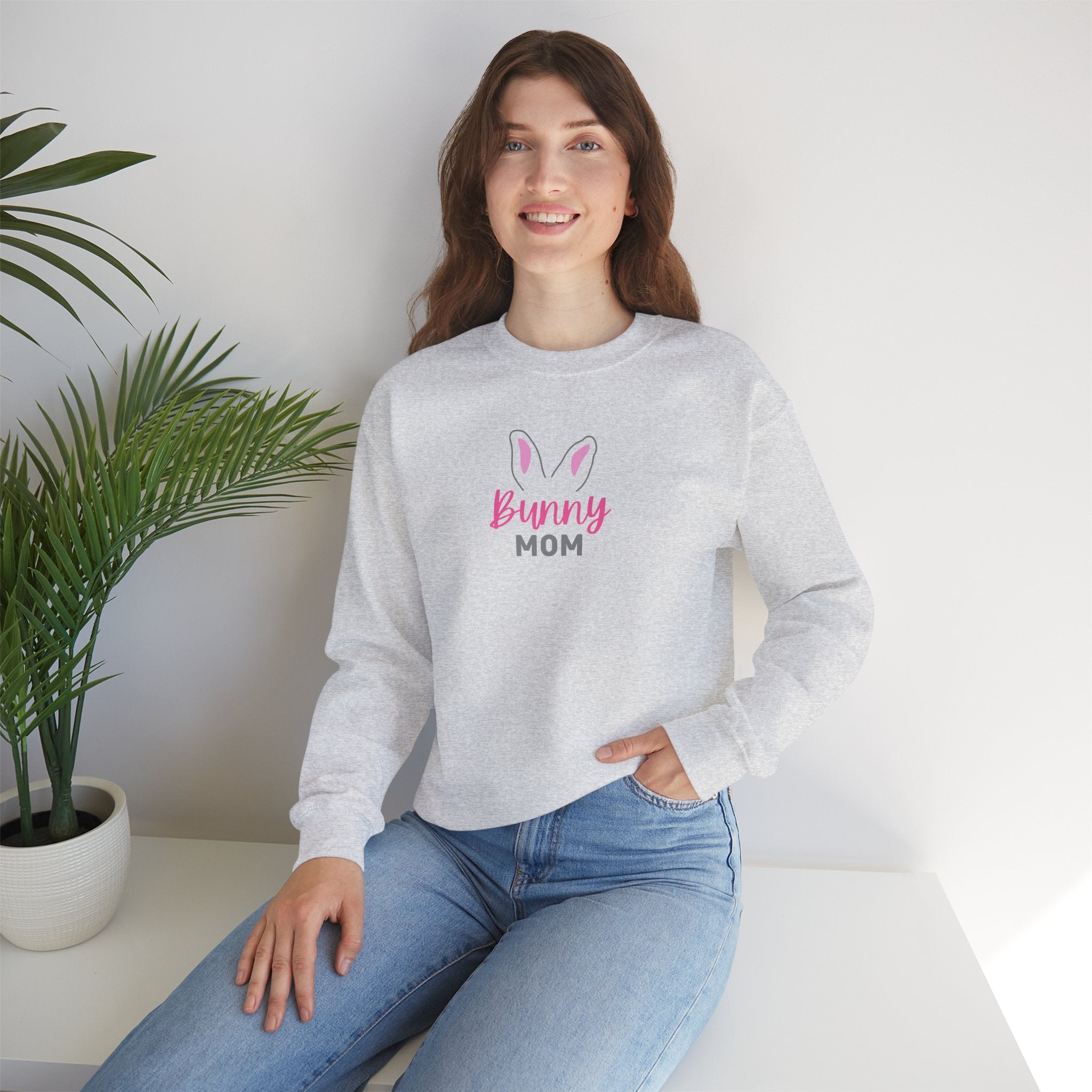 Bunny Mom Crewneck Sweatshirt | Bunny Ears Graphic