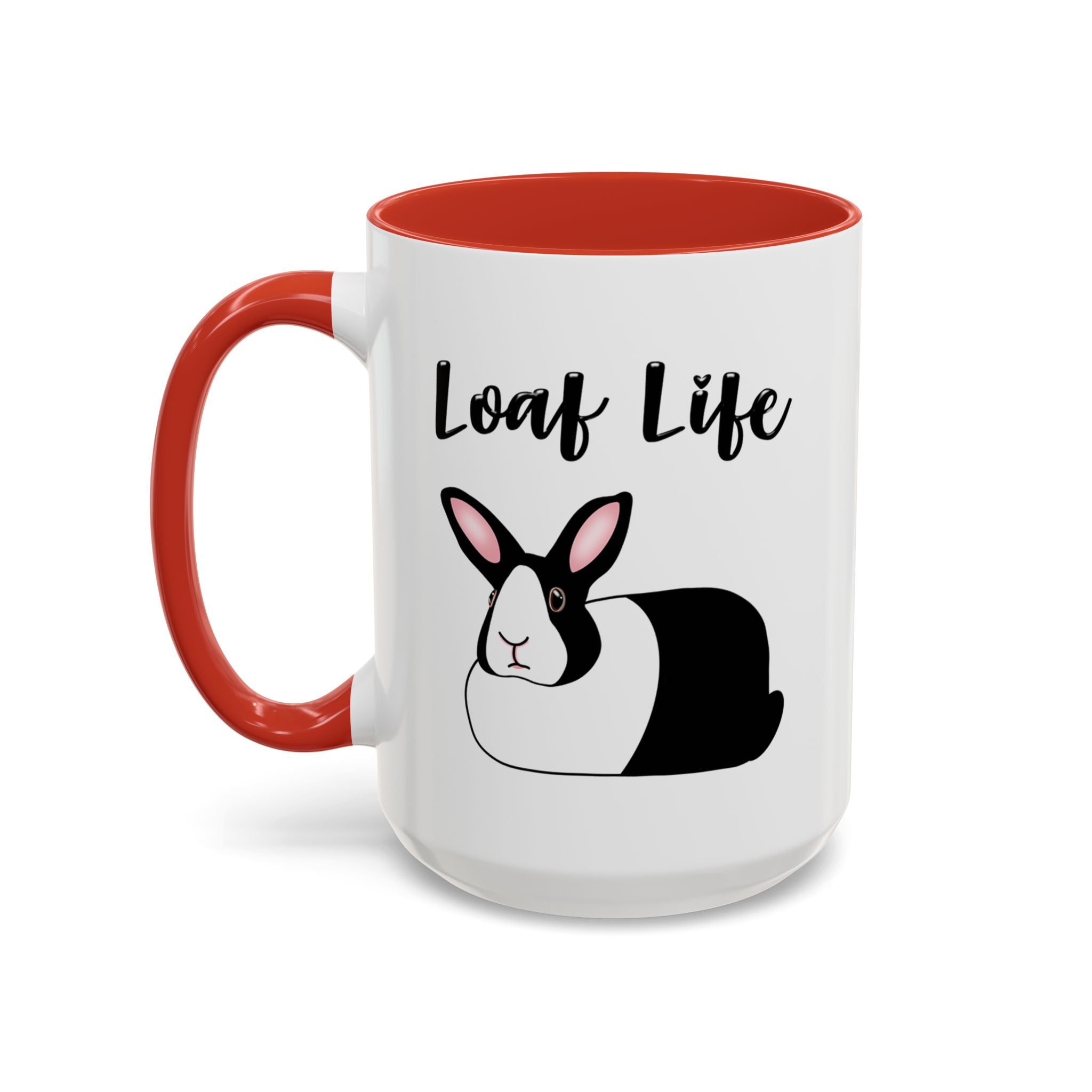 Loaf Life Dutch Rabbit Coffee Mug | 11oz & 15oz Ceramic Black Dutch Accent Mug