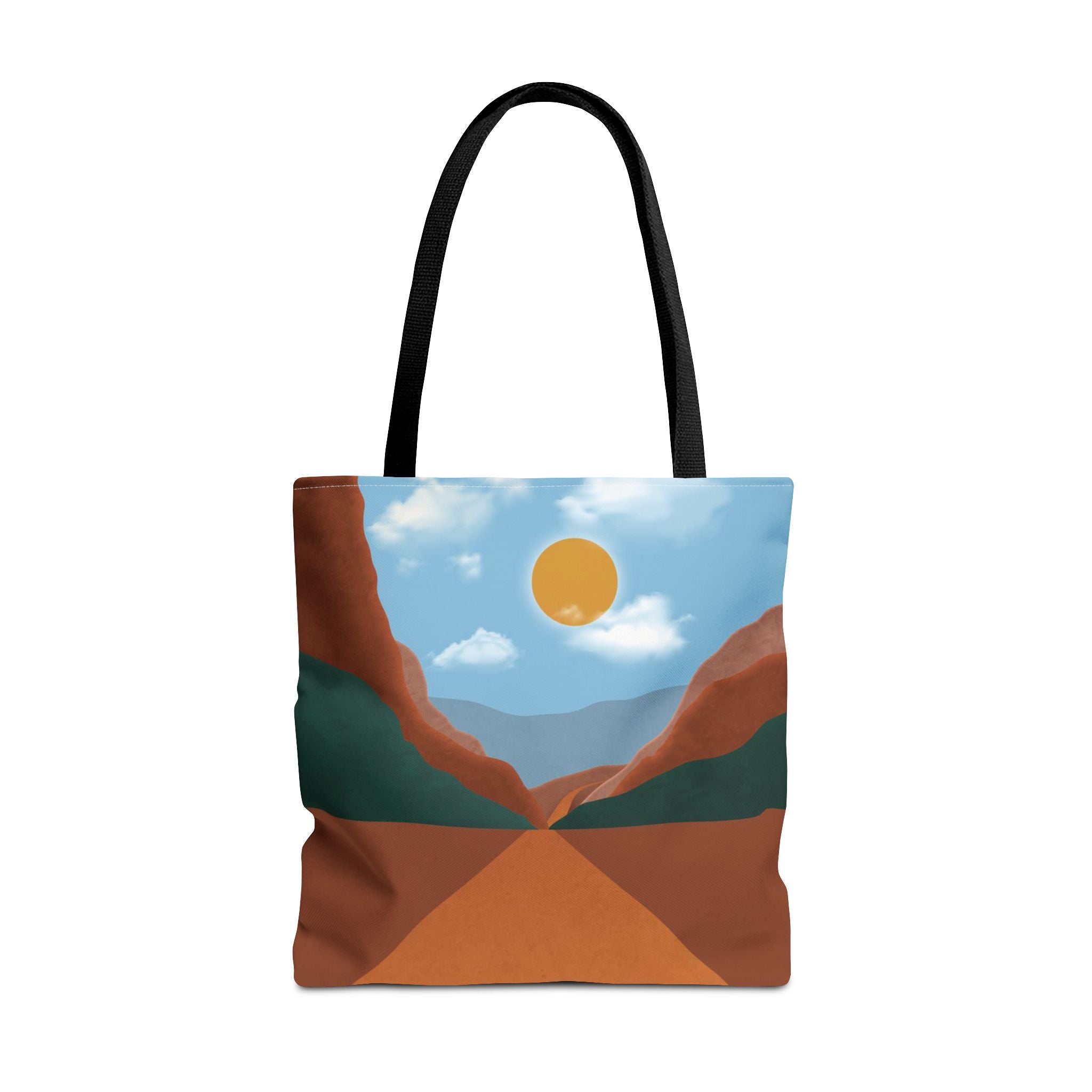 Desert Highway Tote Bag | Southwestern Roadscape Carryall