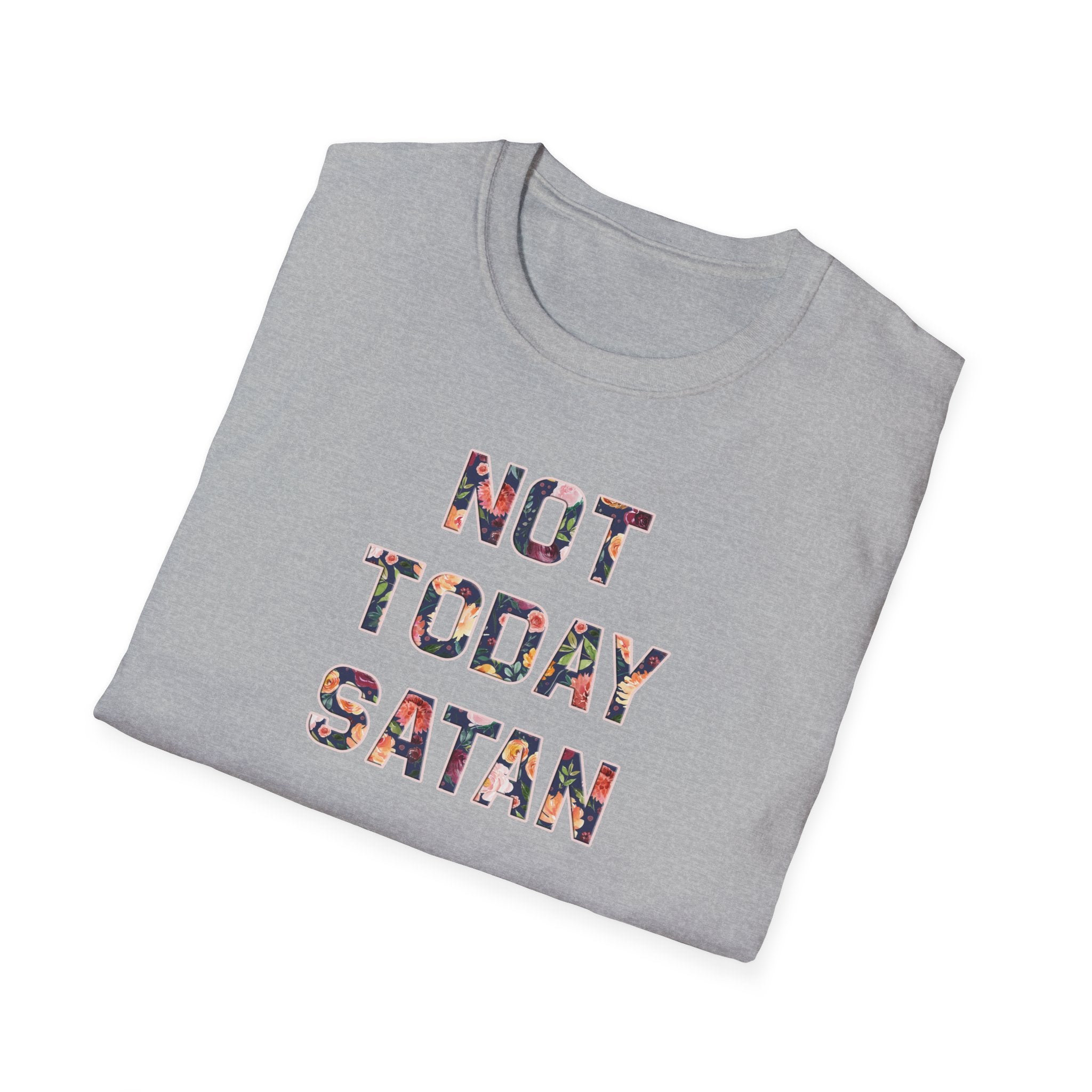 Not Today Satan Unisex Softstyle T-Shirt