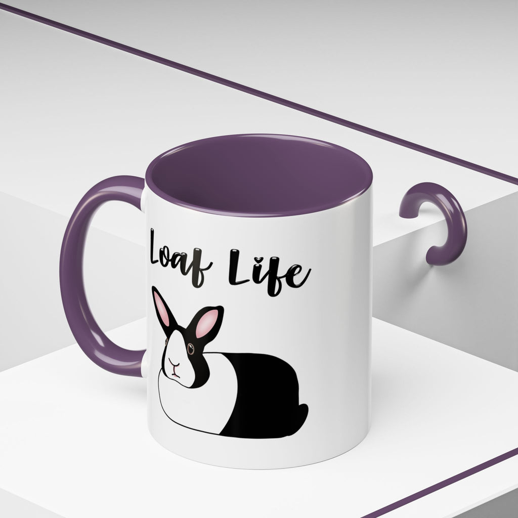 Loaf Life Dutch Rabbit Coffee Mug | 11oz & 15oz Ceramic Black Dutch Accent Mug