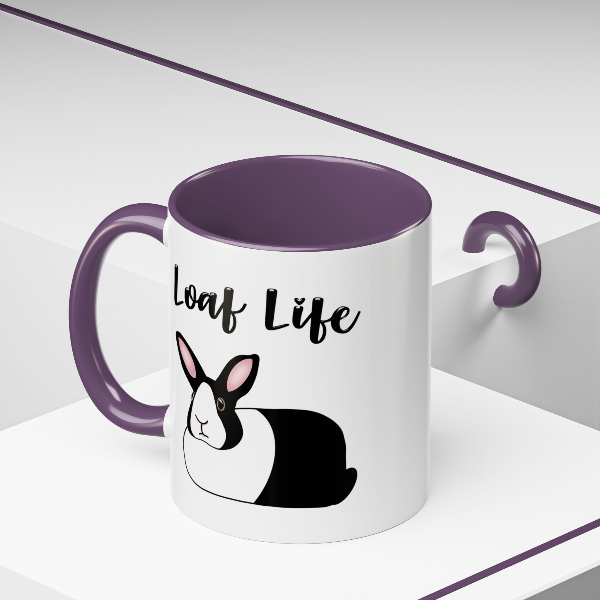 Loaf Life Dutch Rabbit Coffee Mug | 11oz & 15oz Ceramic Black Dutch Accent Mug