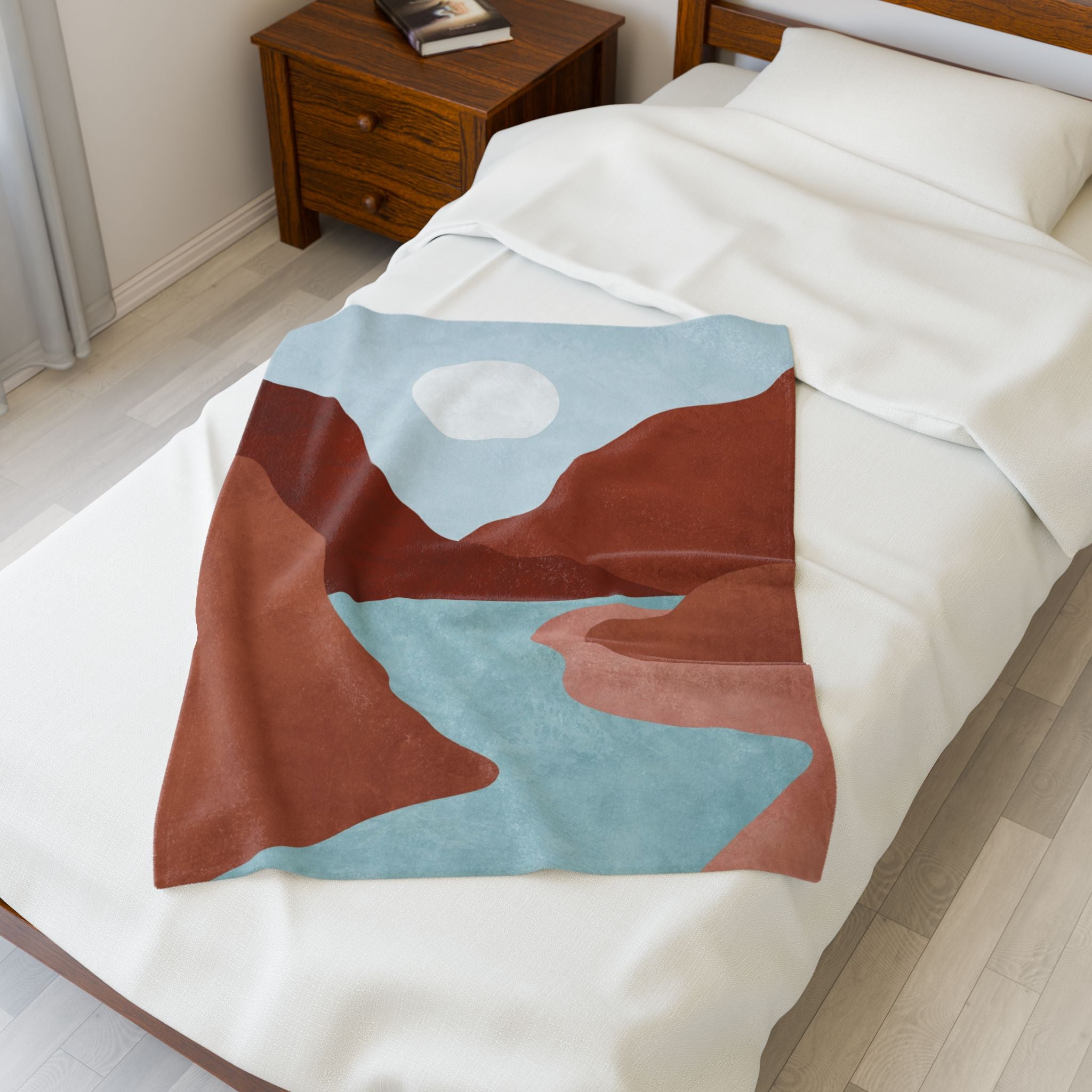 Mountain Stream Velveteen Plush Blanket