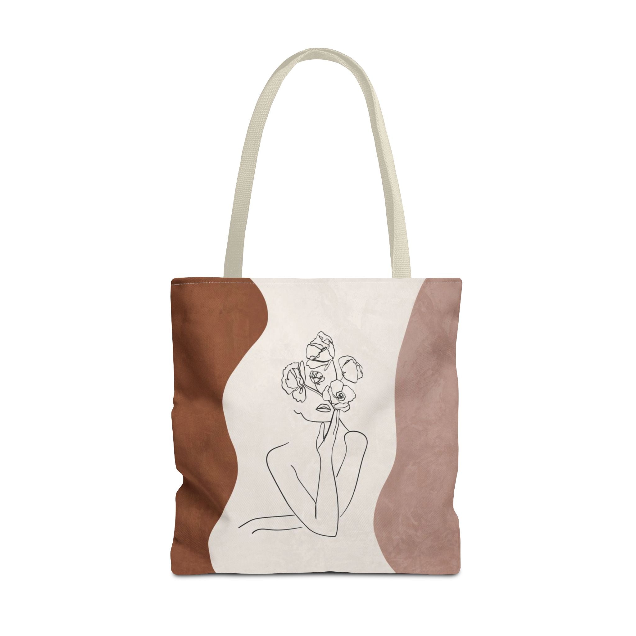 Abstract Woman Line Art Minimalist Tote Bag — Minimalist Line Drawing Tote