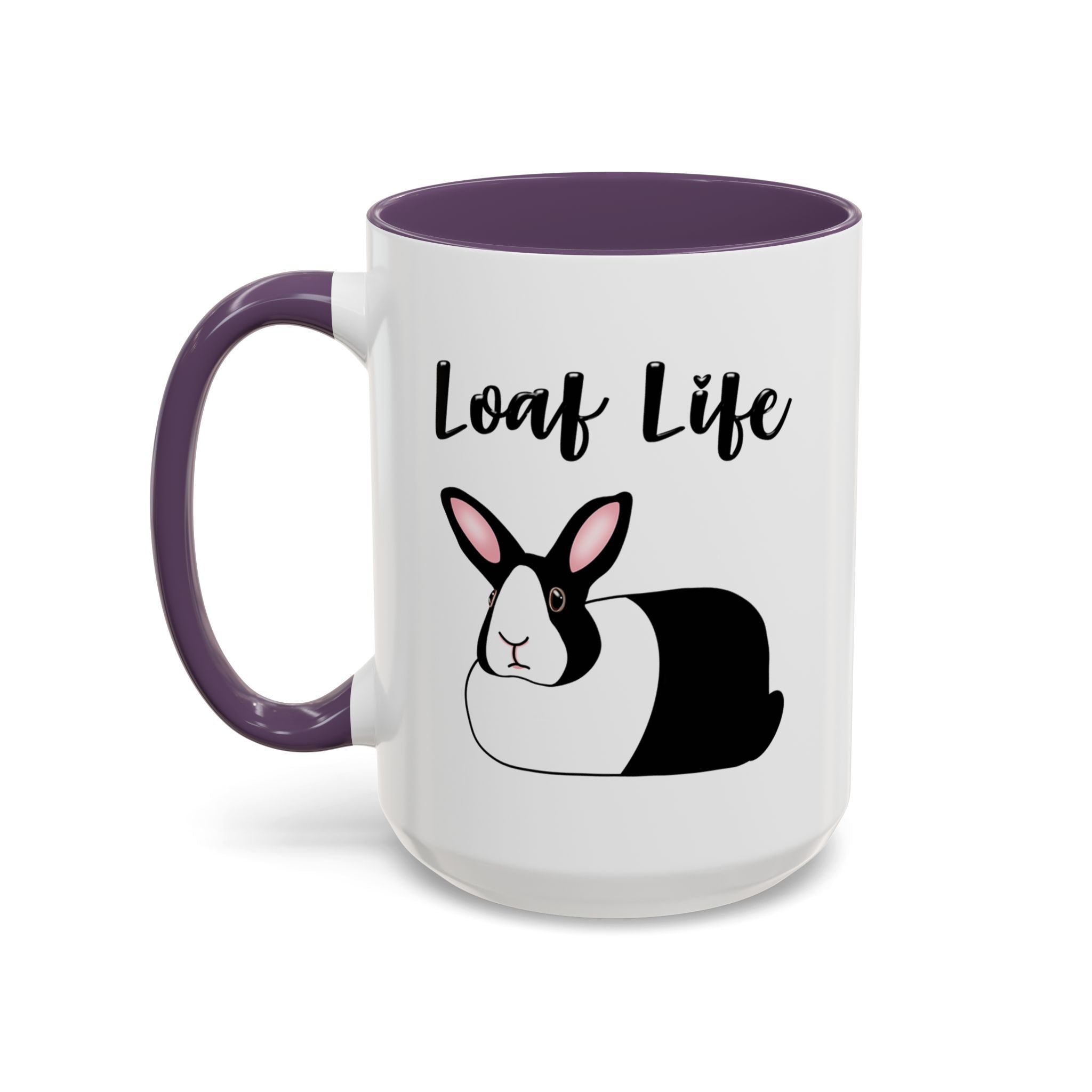 Loaf Life Dutch Rabbit Coffee Mug | 11oz & 15oz Ceramic Black Dutch Accent Mug