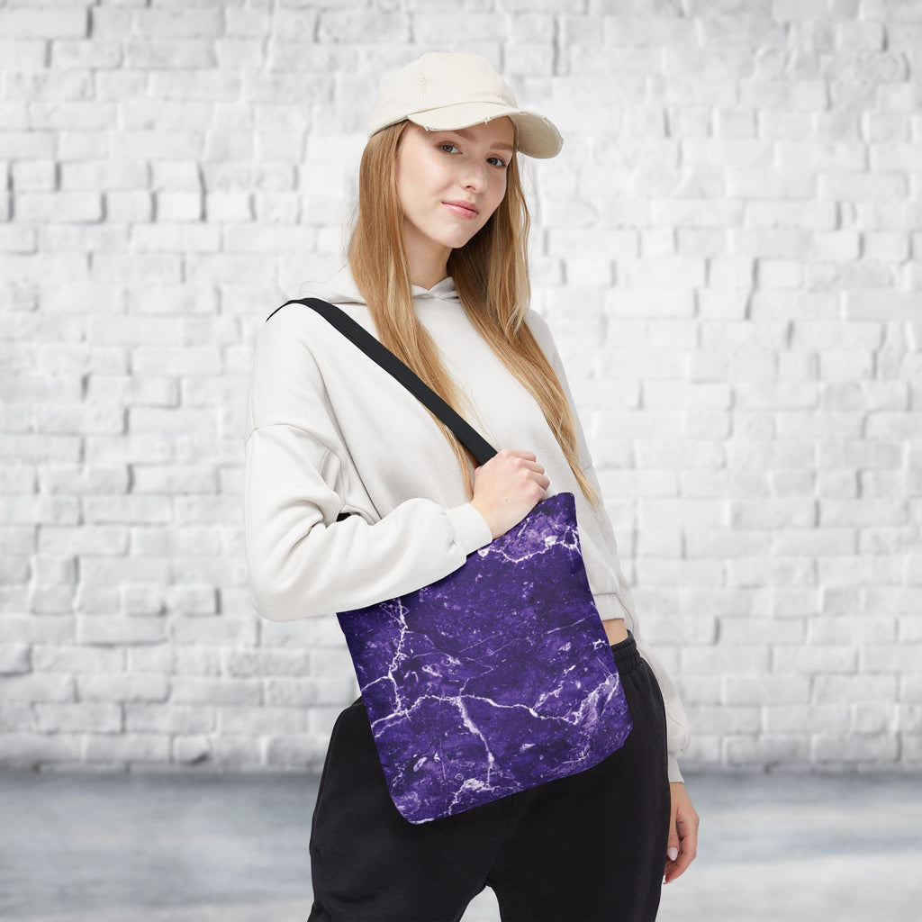 Marble Swirl Purple Tote Bag