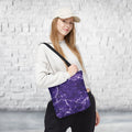 Purple Marble Tote Bag