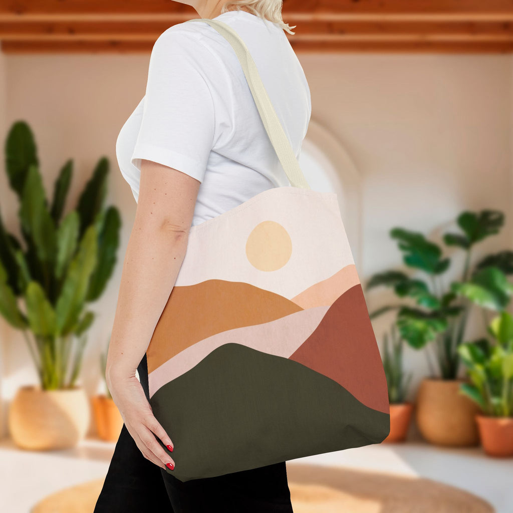 Mountain Desert  Tote Bag | Terracotta Olive Green