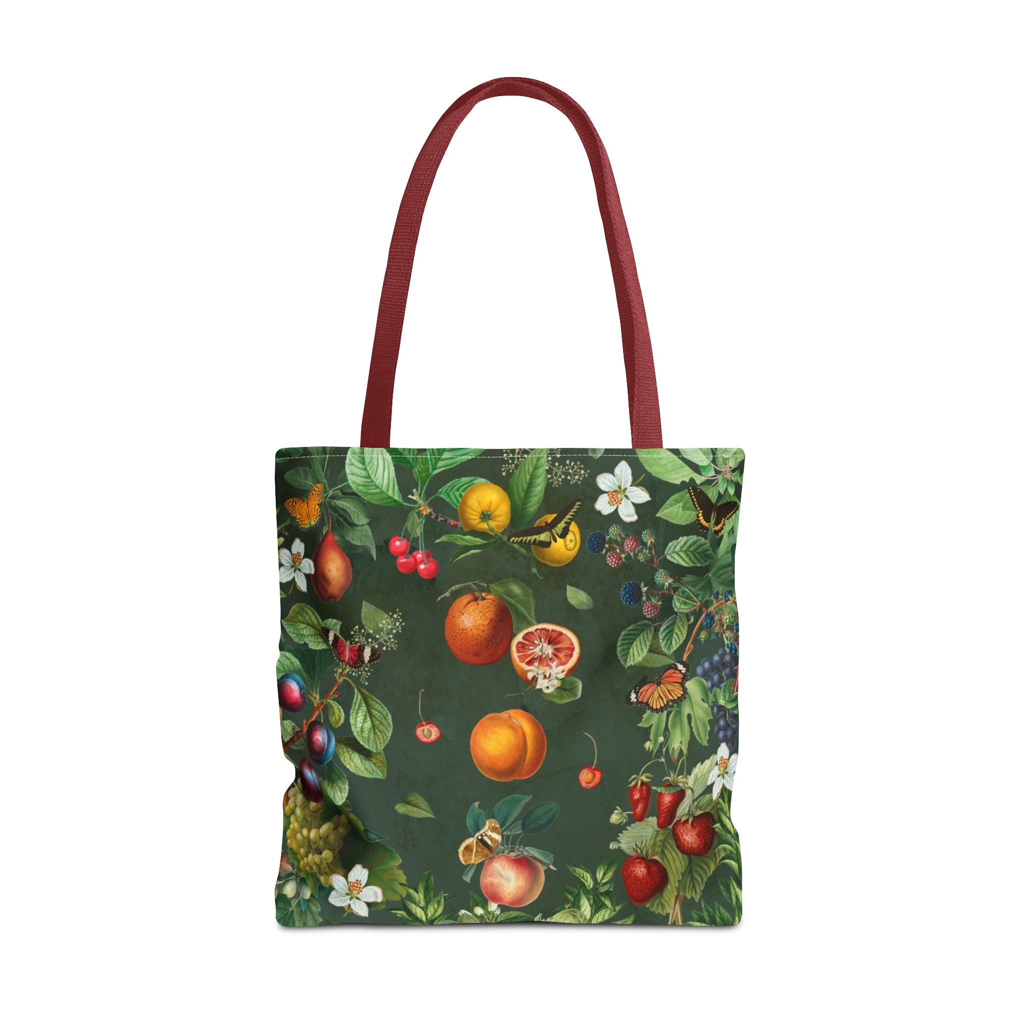 Cottagecore Fruit Garden Tote Bag — Vintage Floral & Orchard