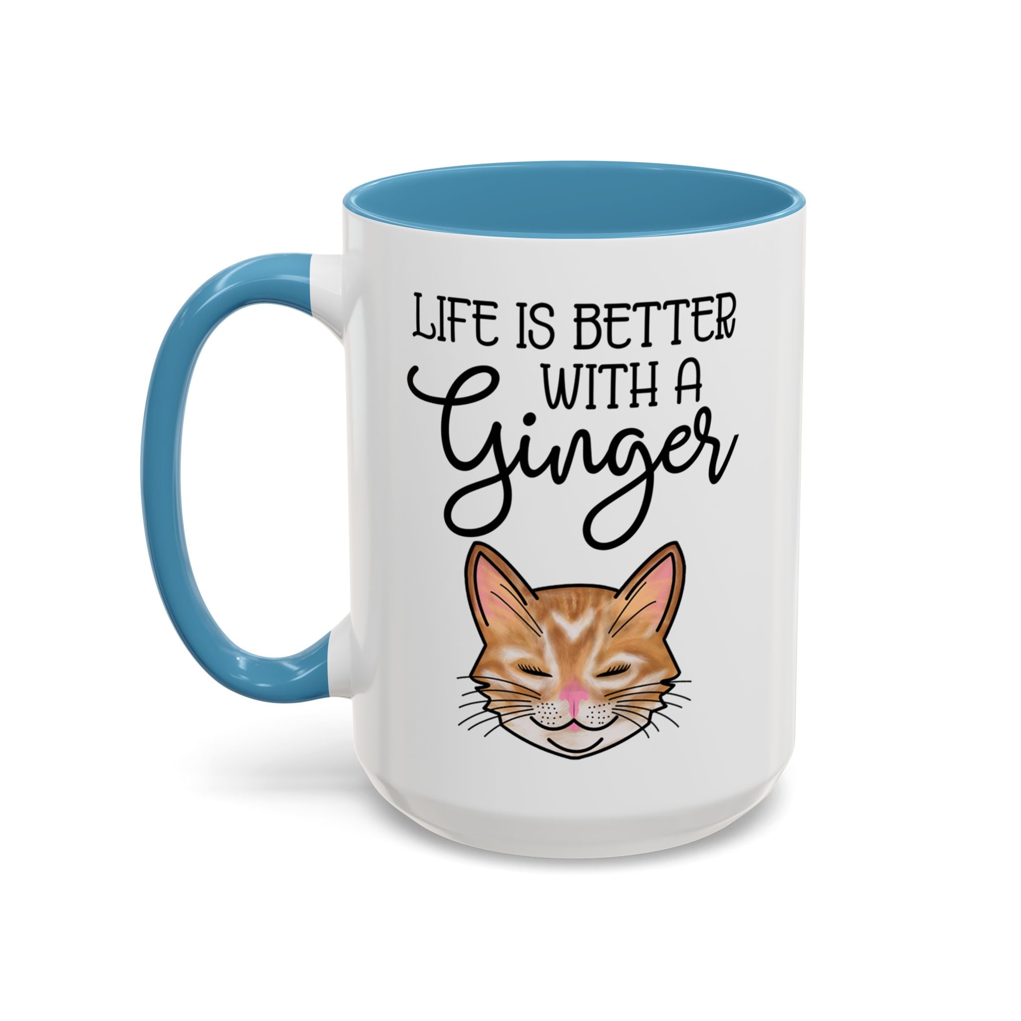 Ginger Cat Coffee Mug | "Life Is Better With a Ginger" Accent Mug