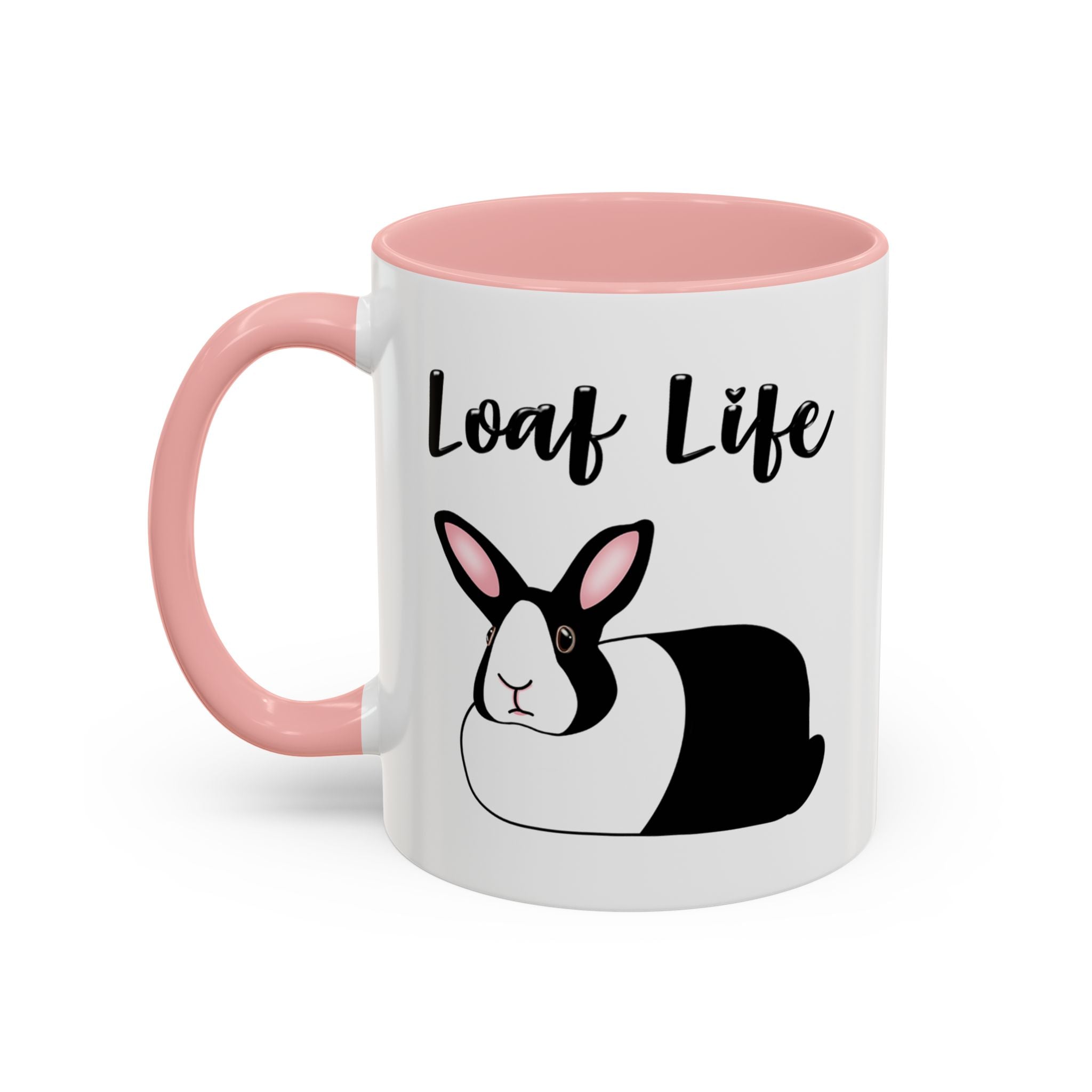 Loaf Life Dutch Rabbit Coffee Mug | 11oz & 15oz Ceramic Black Dutch Accent Mug