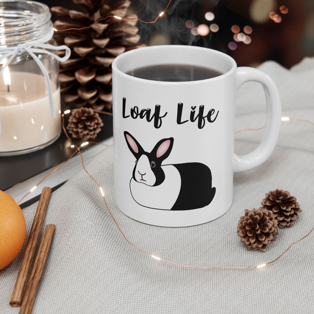 Loaf Life Dutch Rabbit Coffee Mug | 11oz & 15oz Ceramic Black Dutch