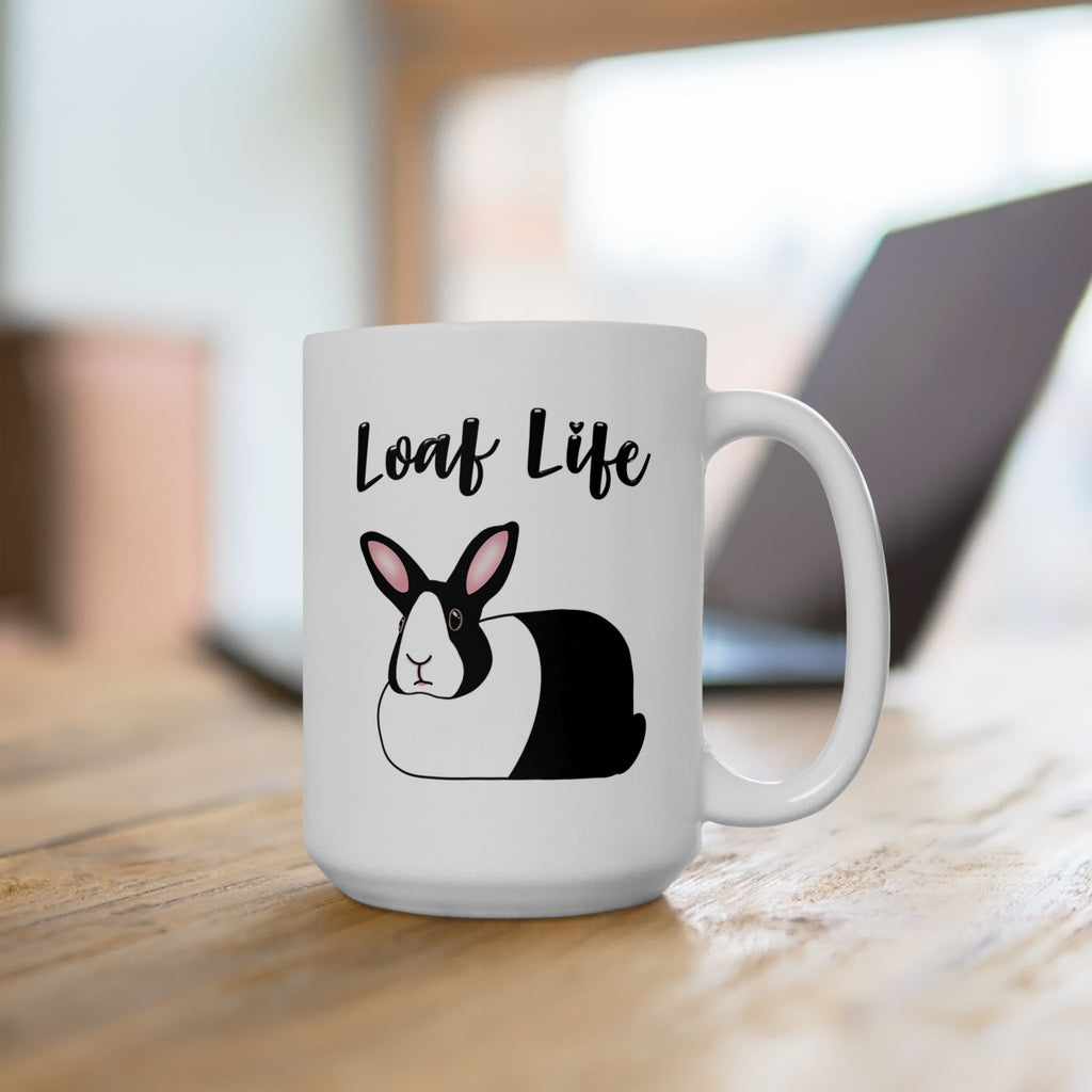 Loaf Life Dutch Rabbit Coffee Mug | 11oz & 15oz Ceramic Black Dutch