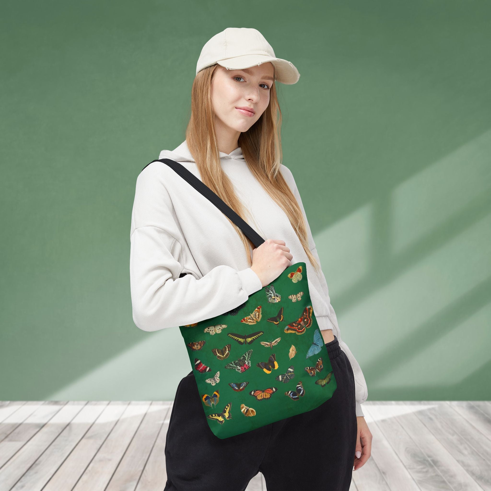 Butterfly and Moth Verdant Green Tote Bag
