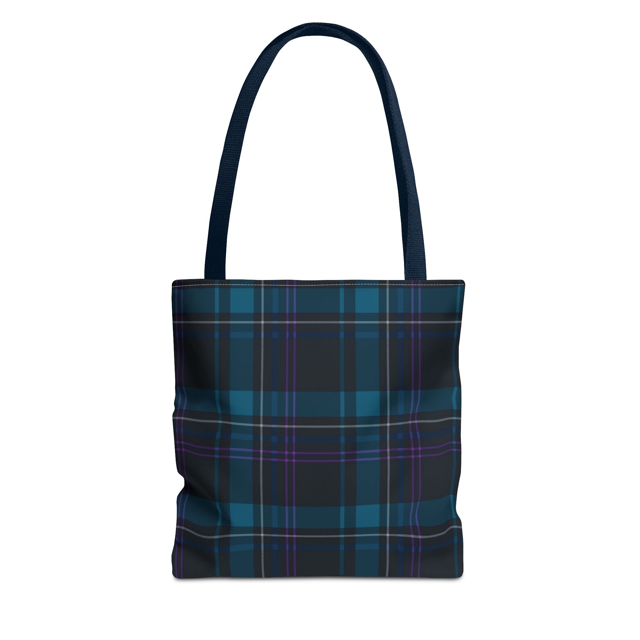 Tartan Plaid Tote Bag | Teal Navy Purple