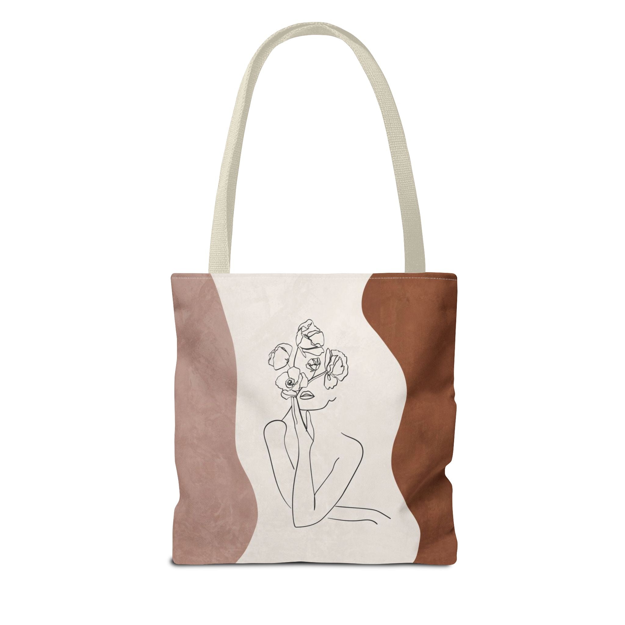 Abstract Woman Line Art Minimalist Tote Bag — Minimalist Line Drawing Tote