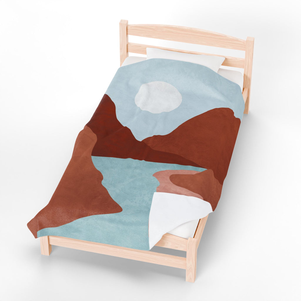 Mountain Stream Velveteen Plush Blanket