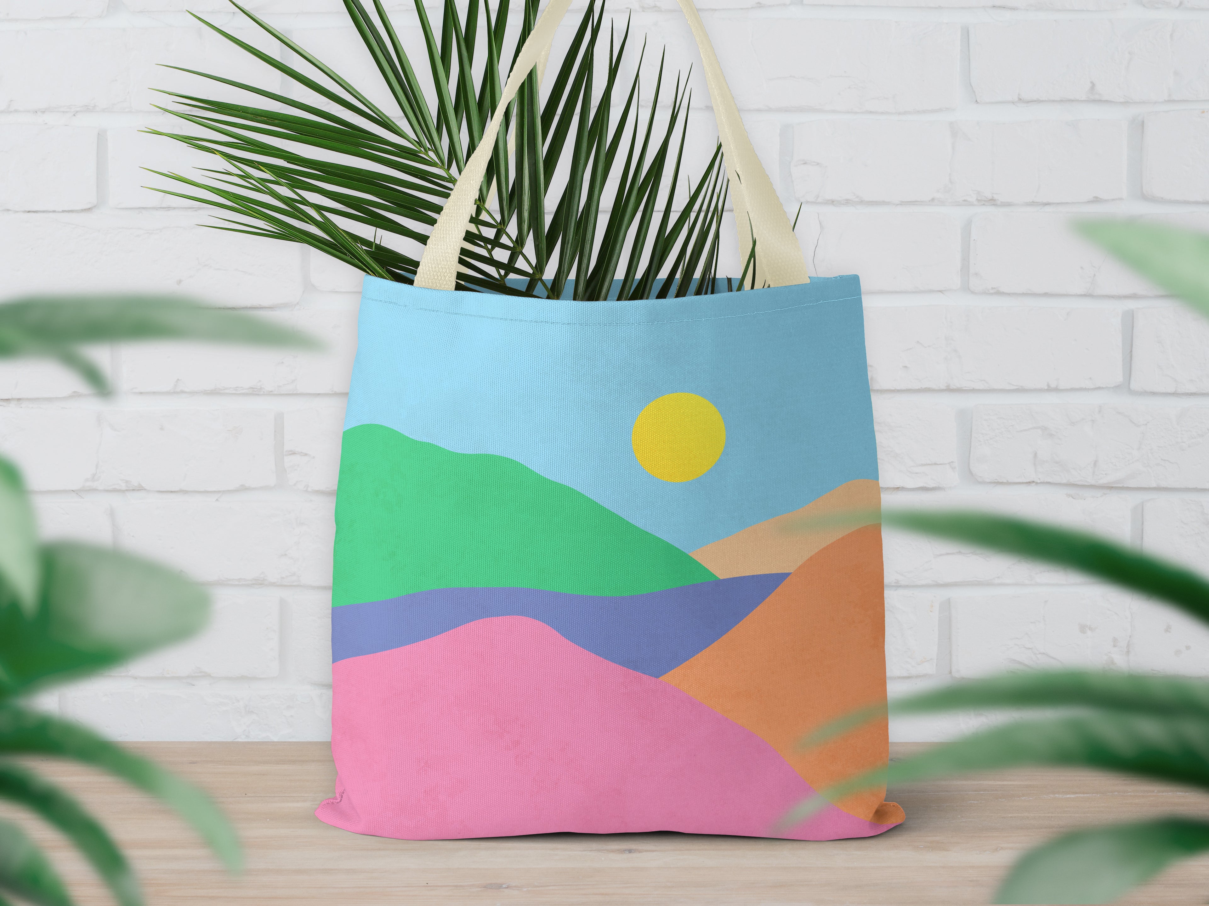 Mountain Desert Pastel Tote Bag