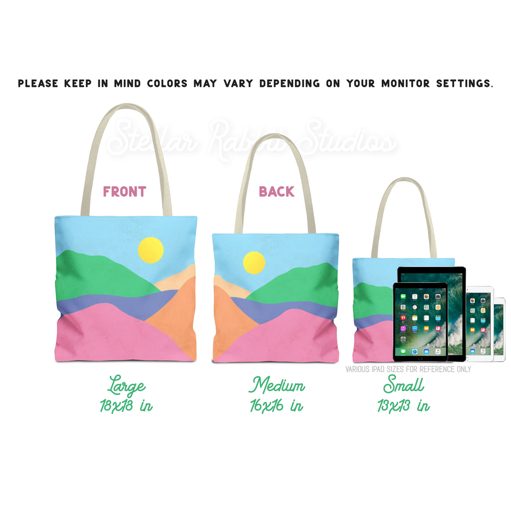 Mountain Desert Pastel Tote Bag
