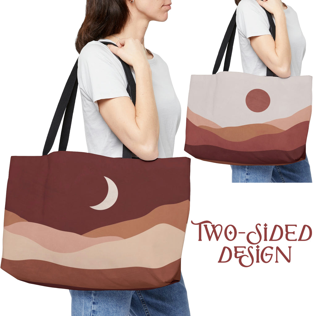 Boho Desert Weekender Tote | Madder Brown Travel Bag