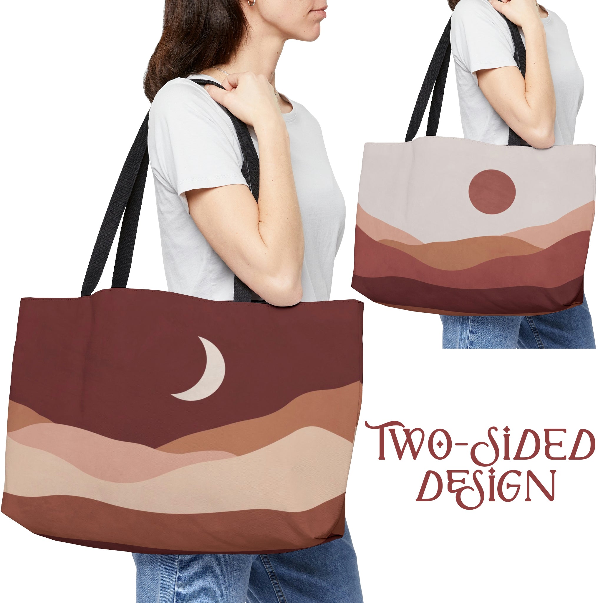 Boho Desert Weekender Tote | Madder Brown Travel Bag