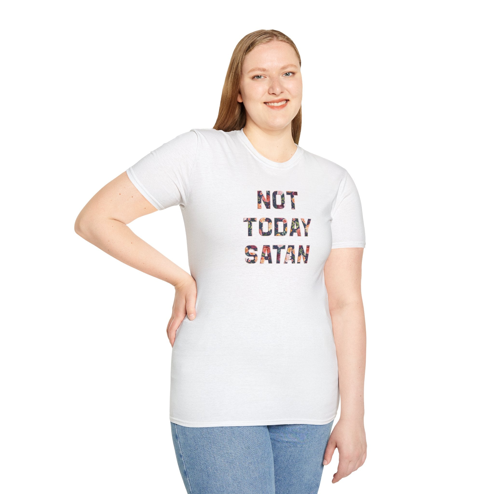 Not Today Satan Unisex Softstyle T-Shirt