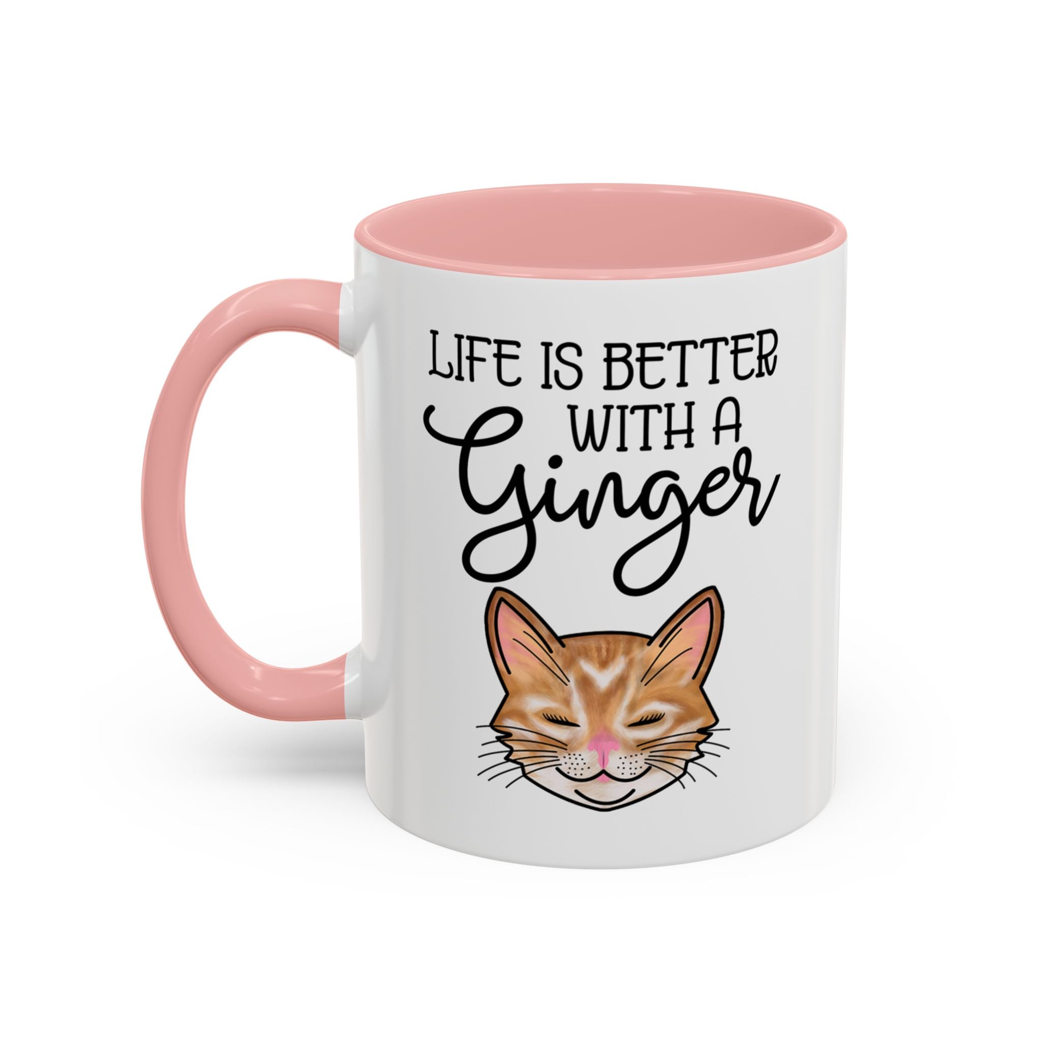 Ginger Cat Coffee Mug | "Life Is Better With a Ginger" Accent Mug